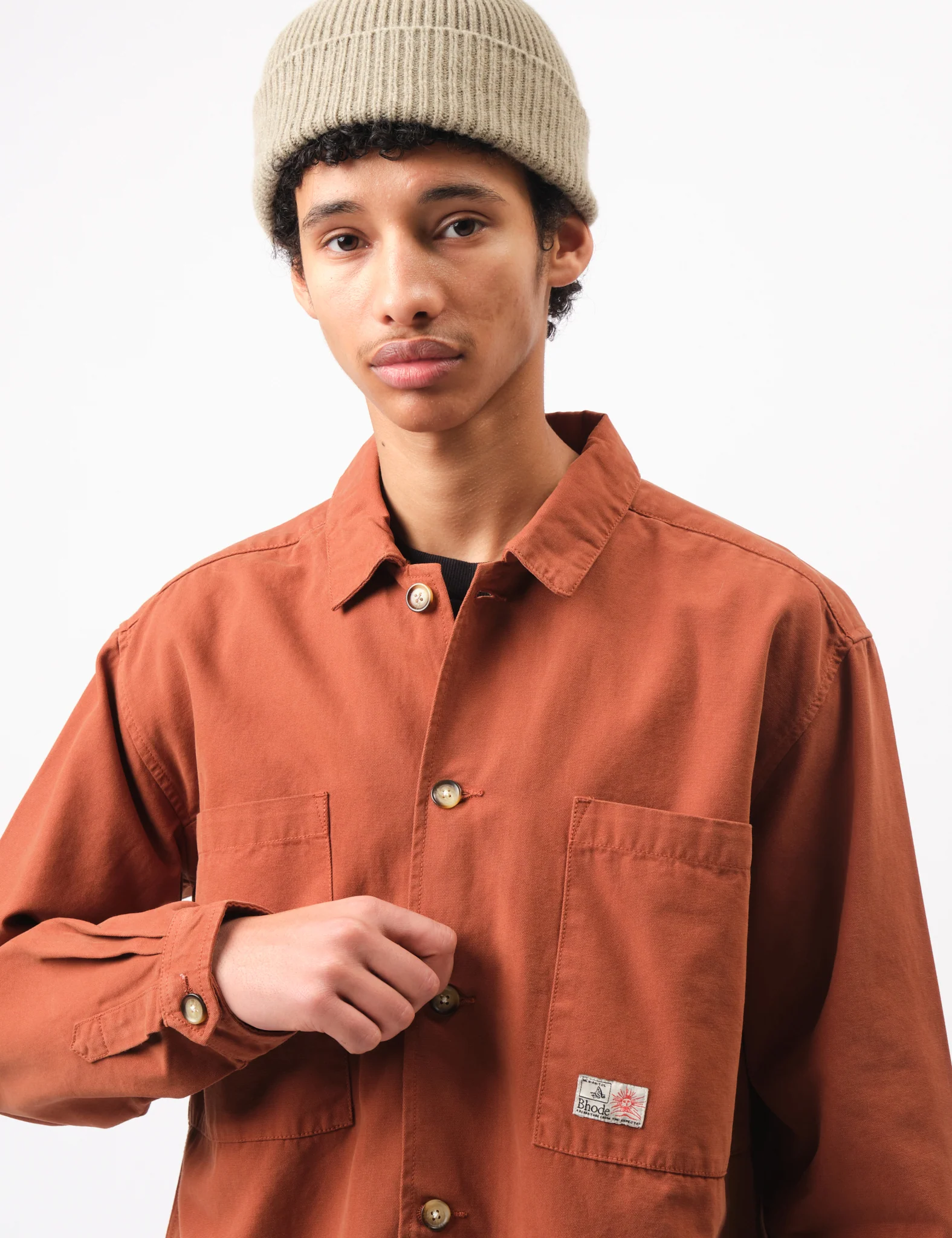 Bhode Hunting Overshirt Twill - Rust - Image 3