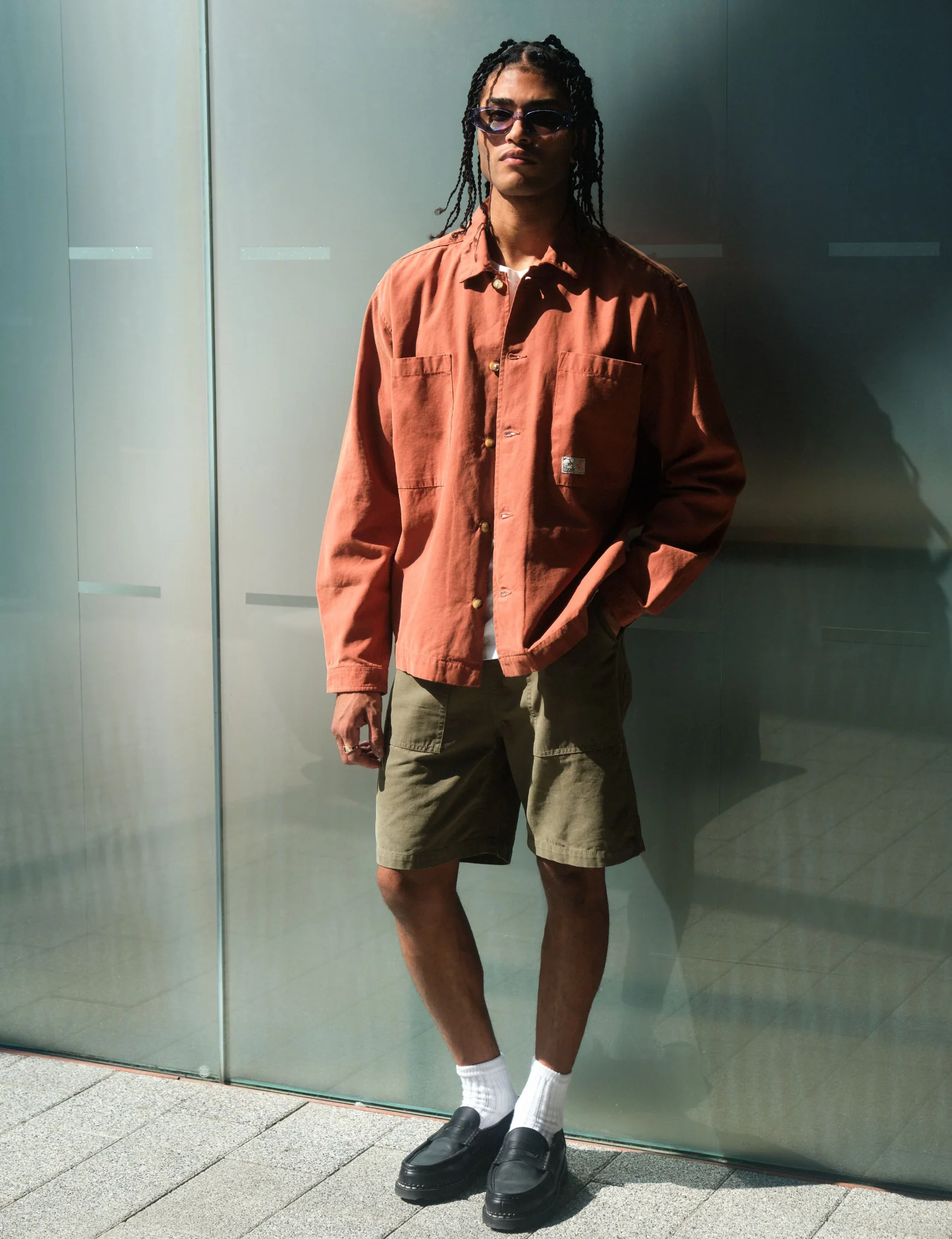 Bhode Hunting Overshirt Twill - Rust - Image 4