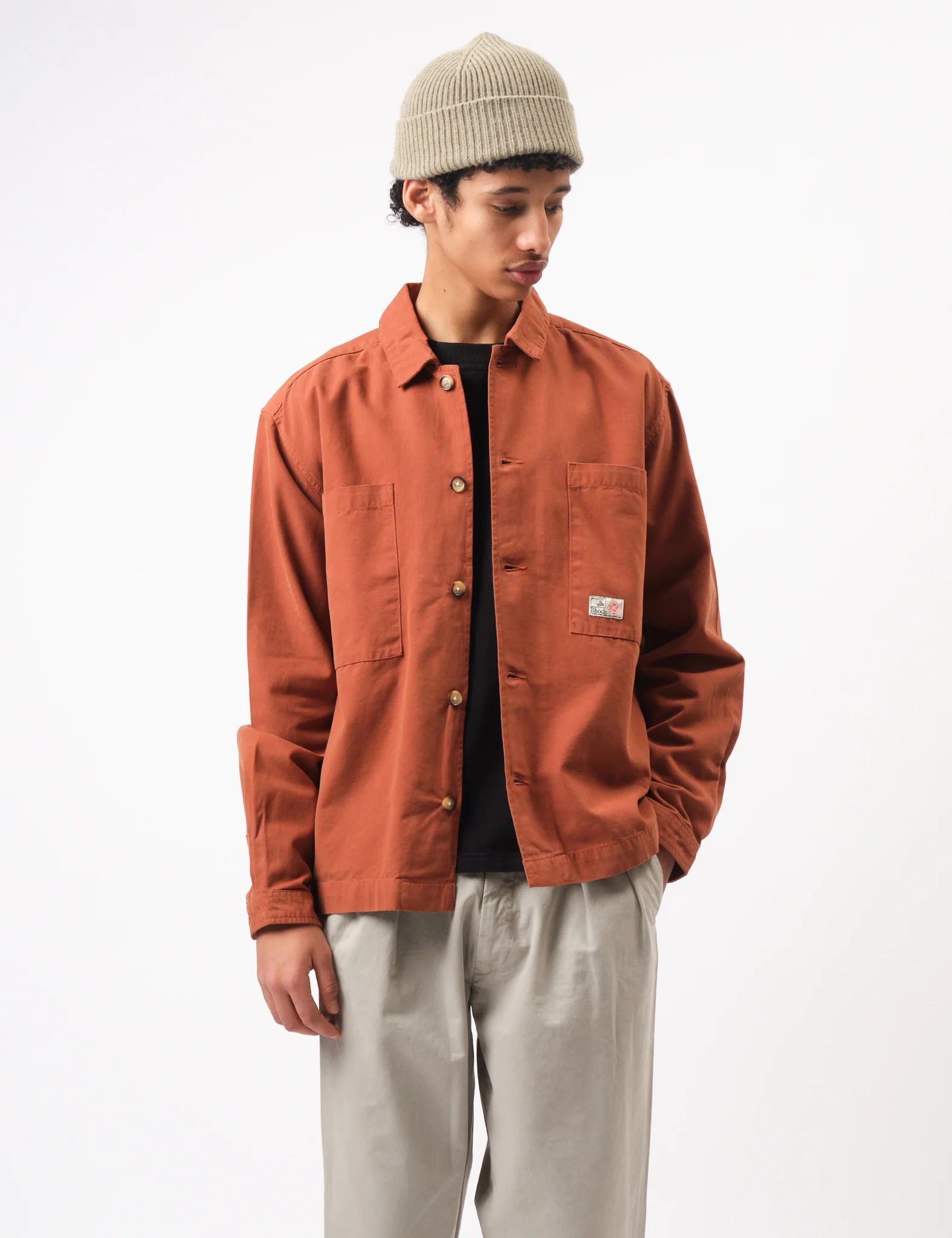 Bhode Hunting Overshirt Twill - Rust - Image 8