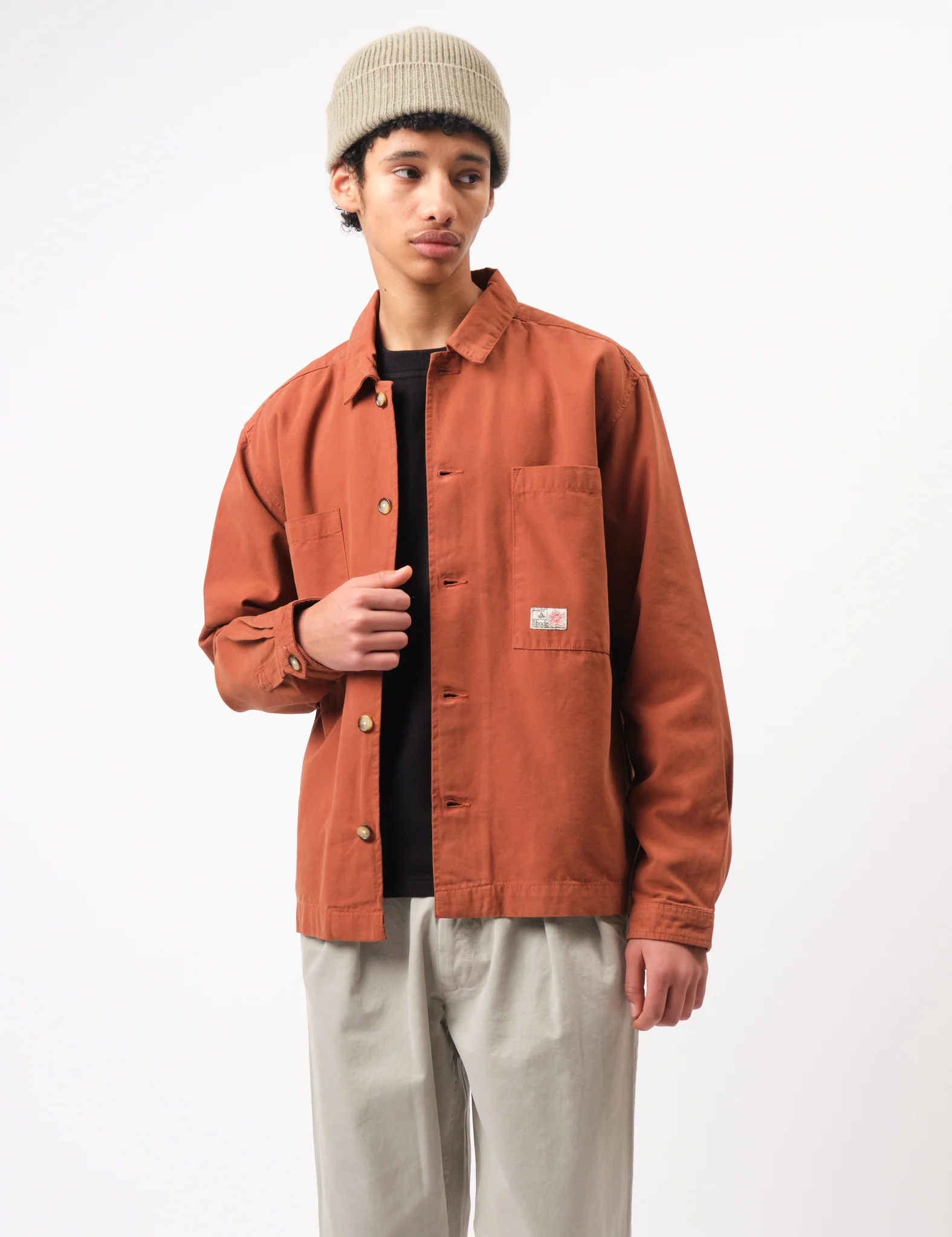 Bhode Hunting Overshirt Twill - Rust - Image 9