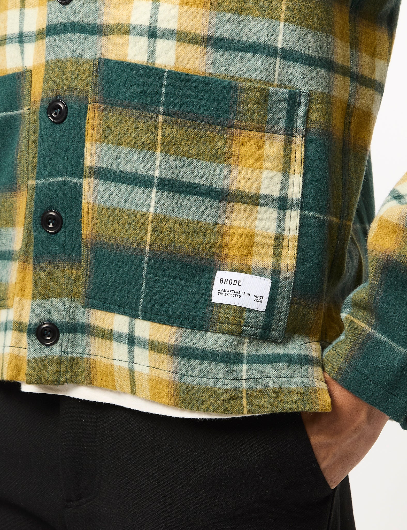 Bhode Japan Cardigan (Plaid) - Green - Image 2