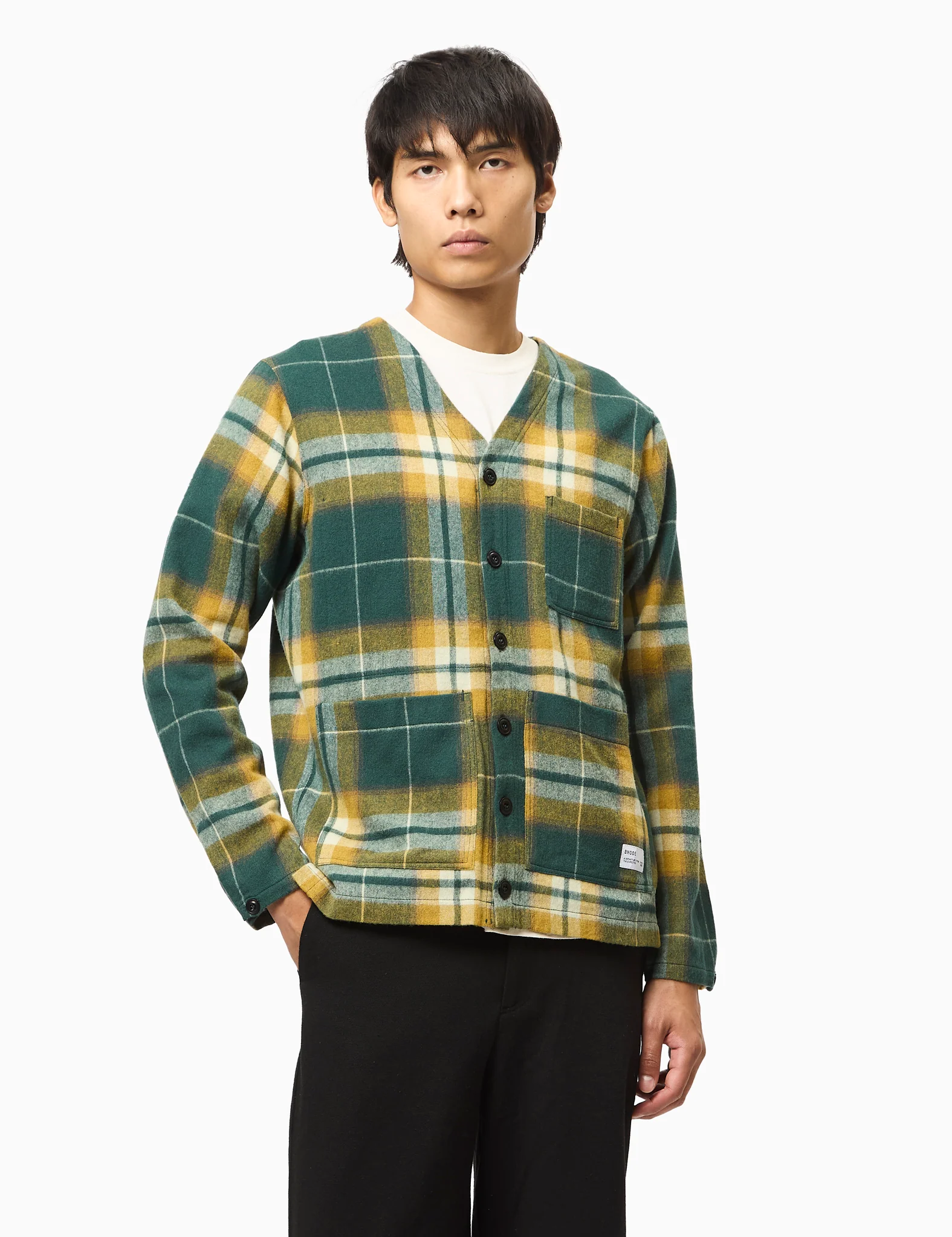 Bhode Japan Cardigan (Plaid) - Green - Image 5