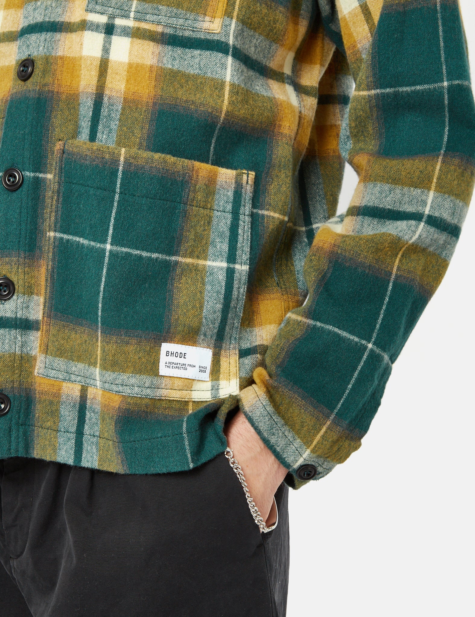 Bhode Japan Cardigan (Plaid) - Green - Image 7