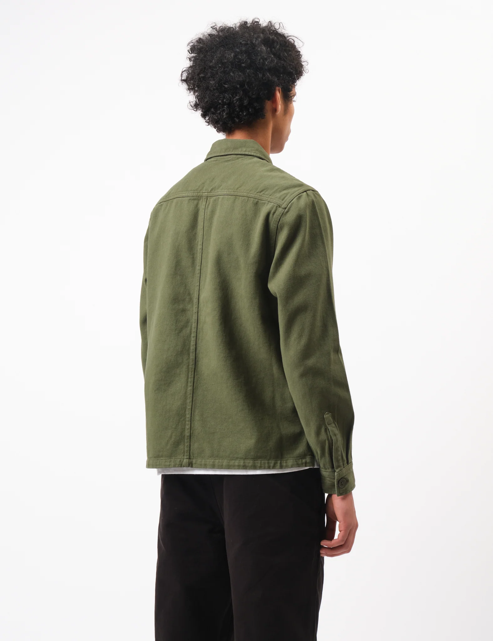 Bhode Map Pocket Overshirt Twill - Army Green - Image 4