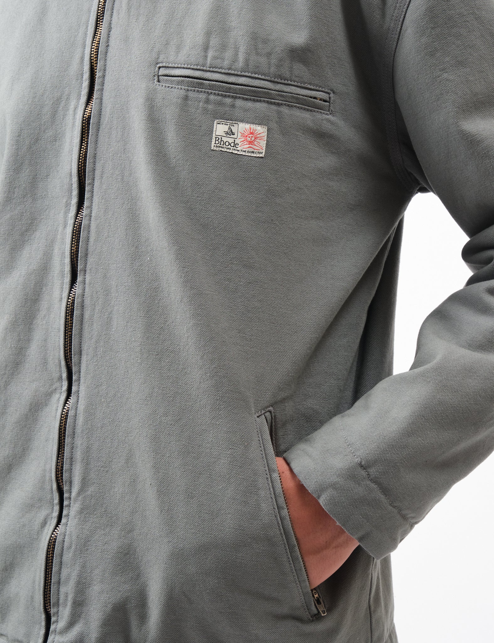 Bhode Mechanics Jacket Canvas (Insulated) - Moon Mist - Image 3