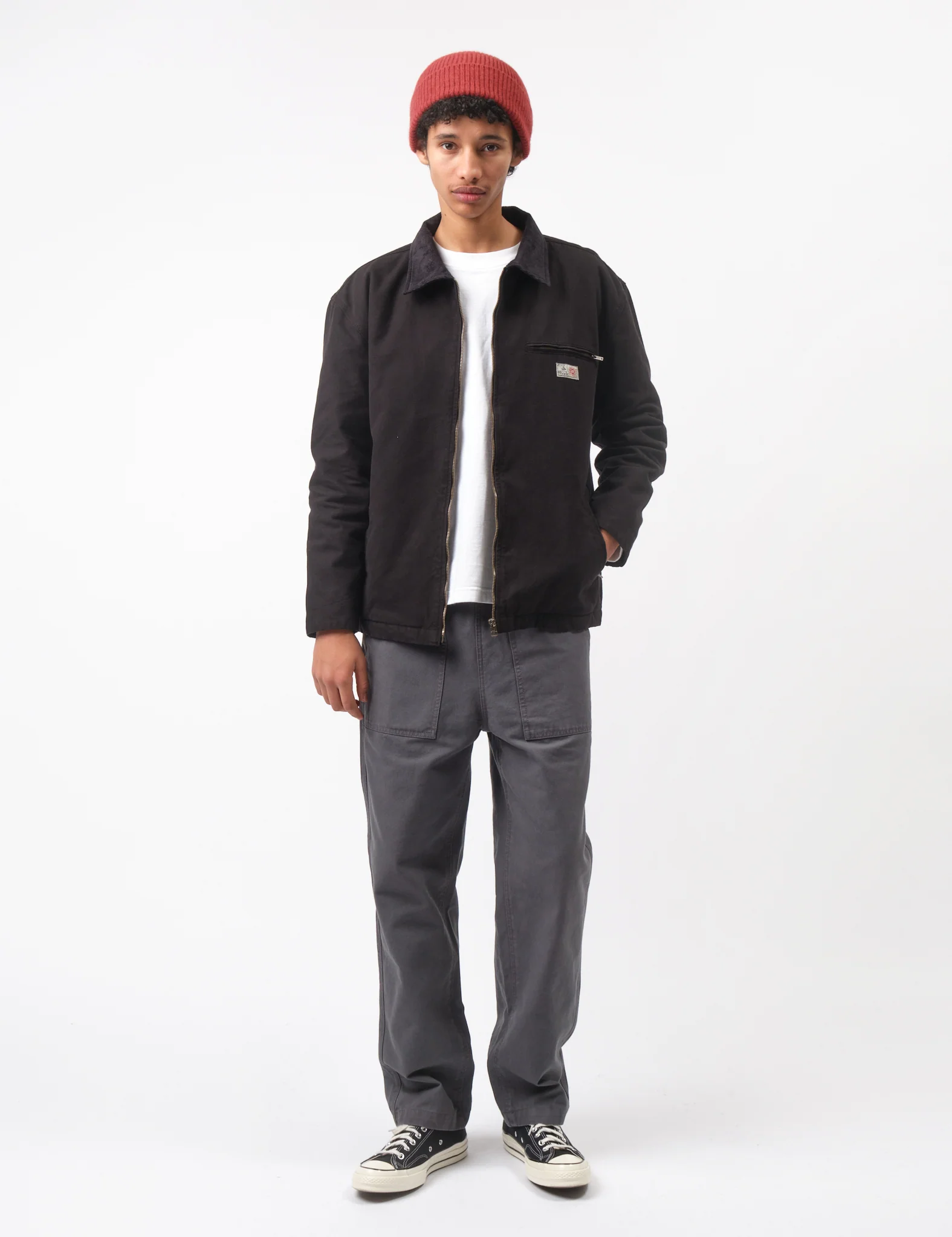 Bhode Mechanics Jacket Canvas (Insulated) - Washed Black - Image 4