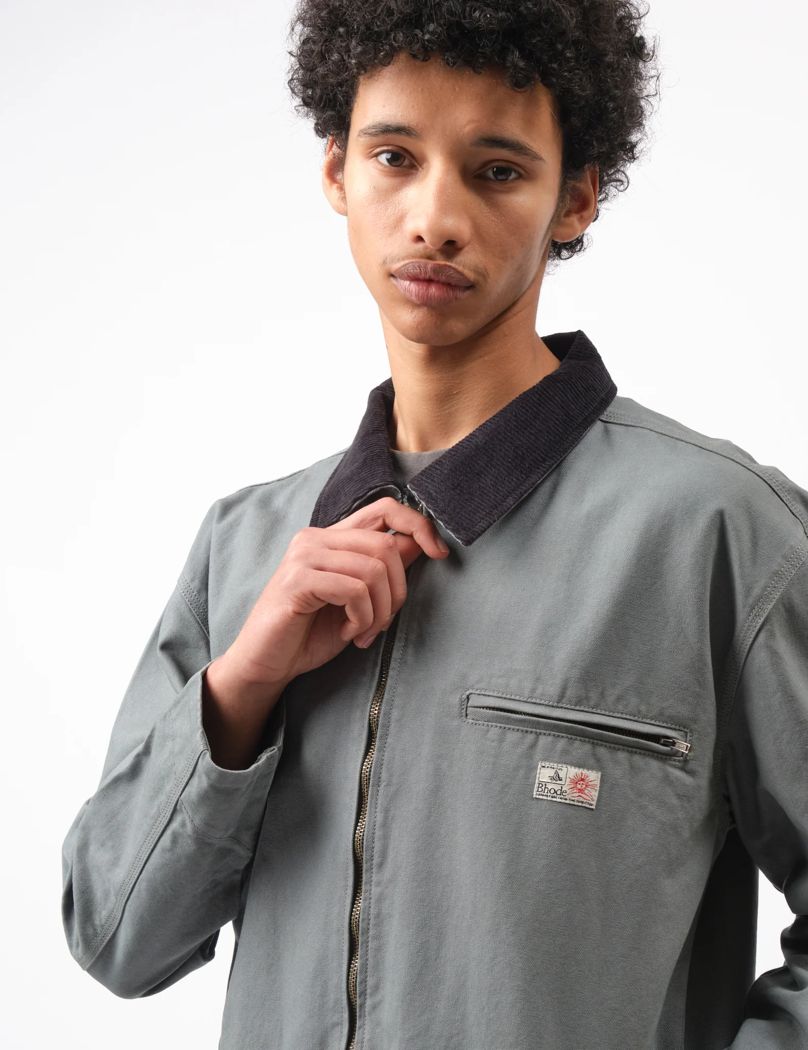 Bhode Mechanics Jacket Canvas - Moon Mist - Image 2