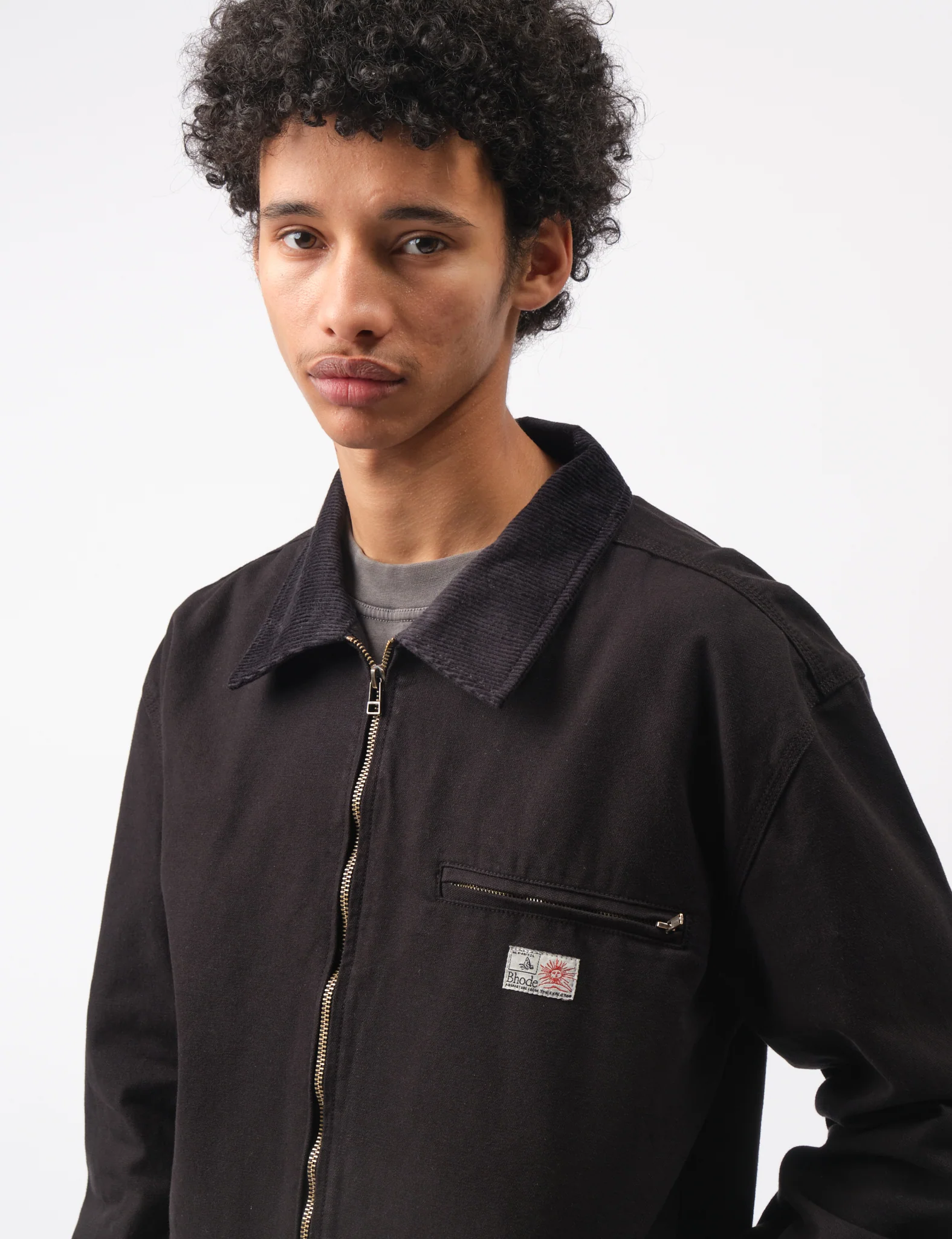 Bhode Mechanics Jacket Canvas - Washed Black - Image 2