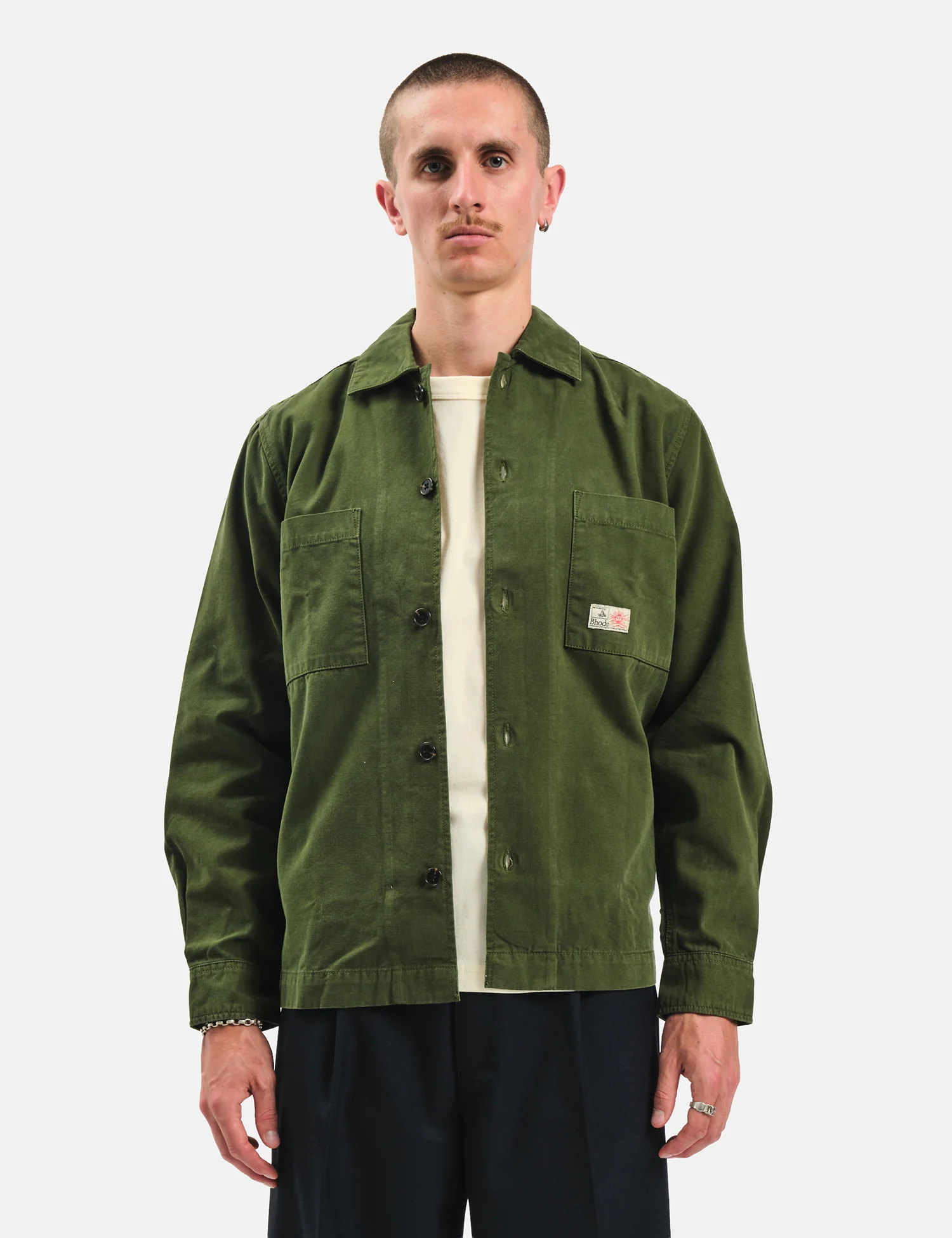 Bhode Meva Overshirt (Twill) - Rifle Green - Image 4