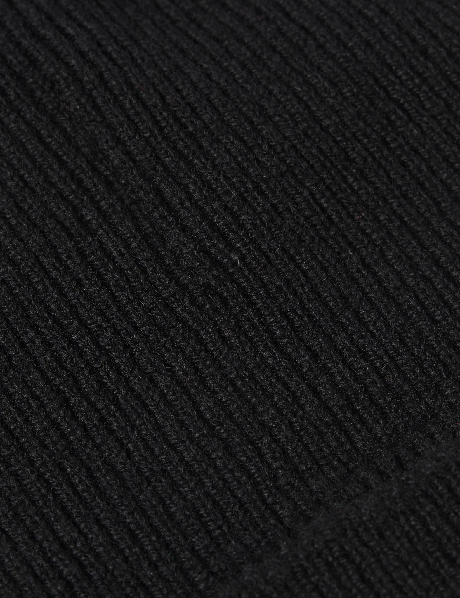 Bhode Newlyn Fishermans Wool Beanie Hat (Knitted in Scotland) - Black - Image 3