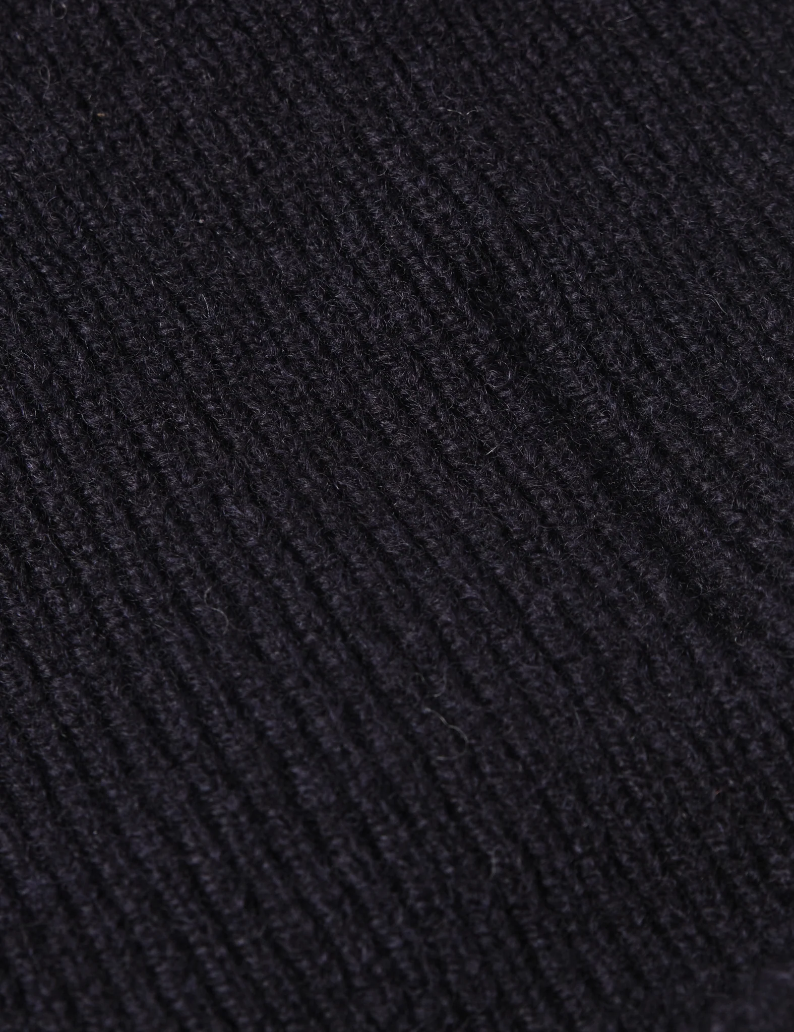 Bhode Newlyn Fishermans Wool Beanie Hat (Knitted in Scotland) - Navy Blue - Image 3