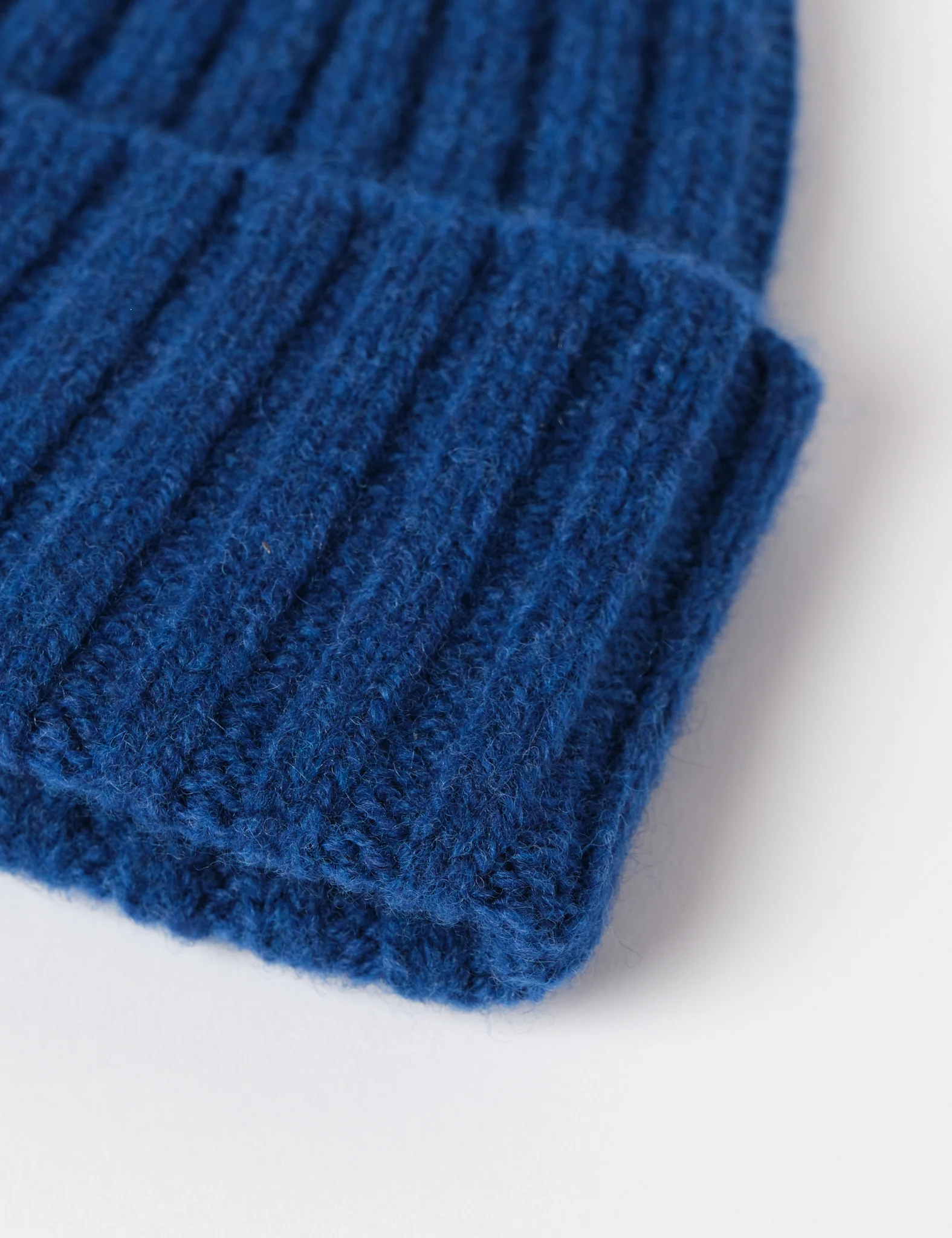 Bhode Pennan Pure Wool Beanie Hat (Knitted in Scotland) - Persian Blue - Image 2