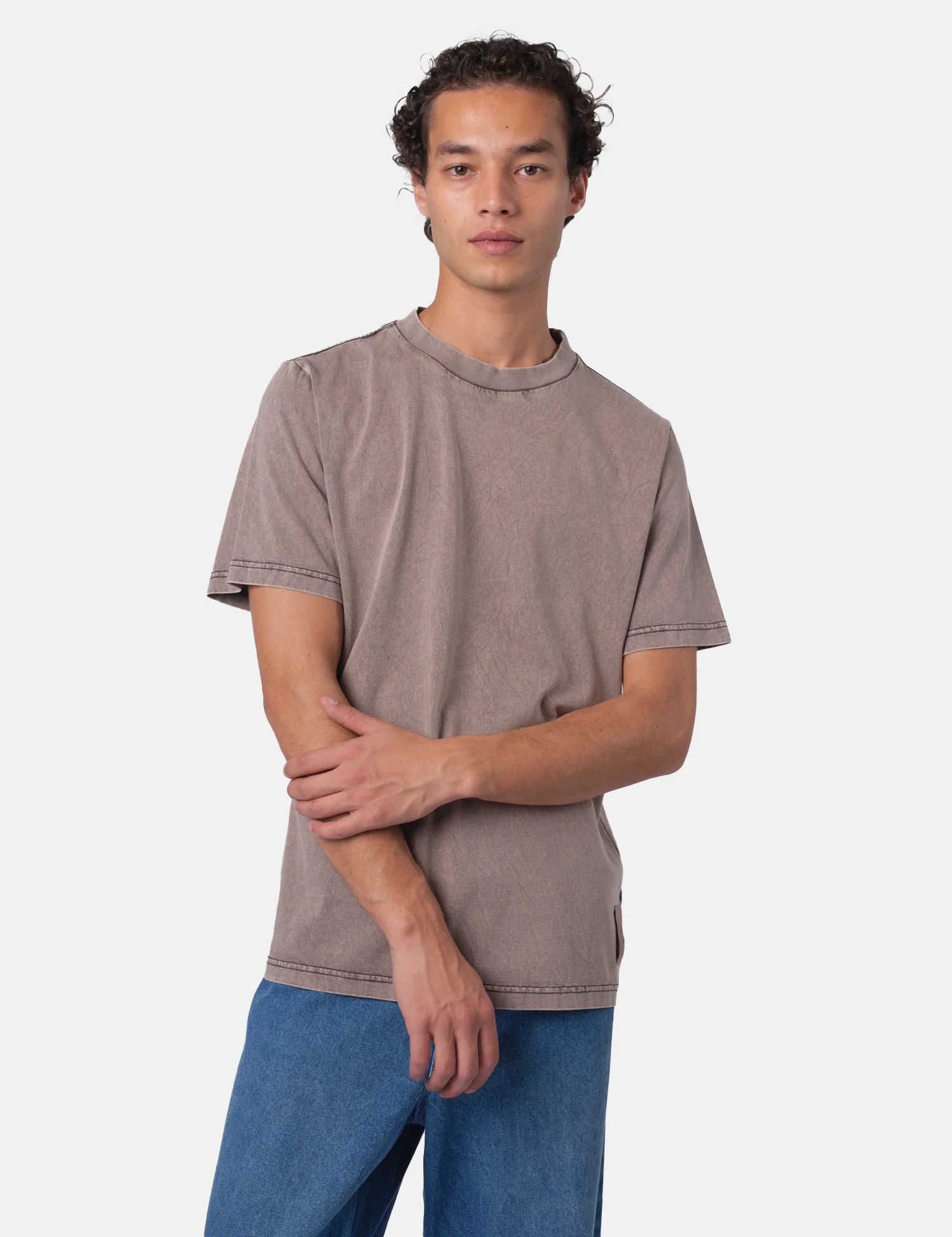 Bhode Pigment Dyed T-Shirt - Used Grey - Image 5