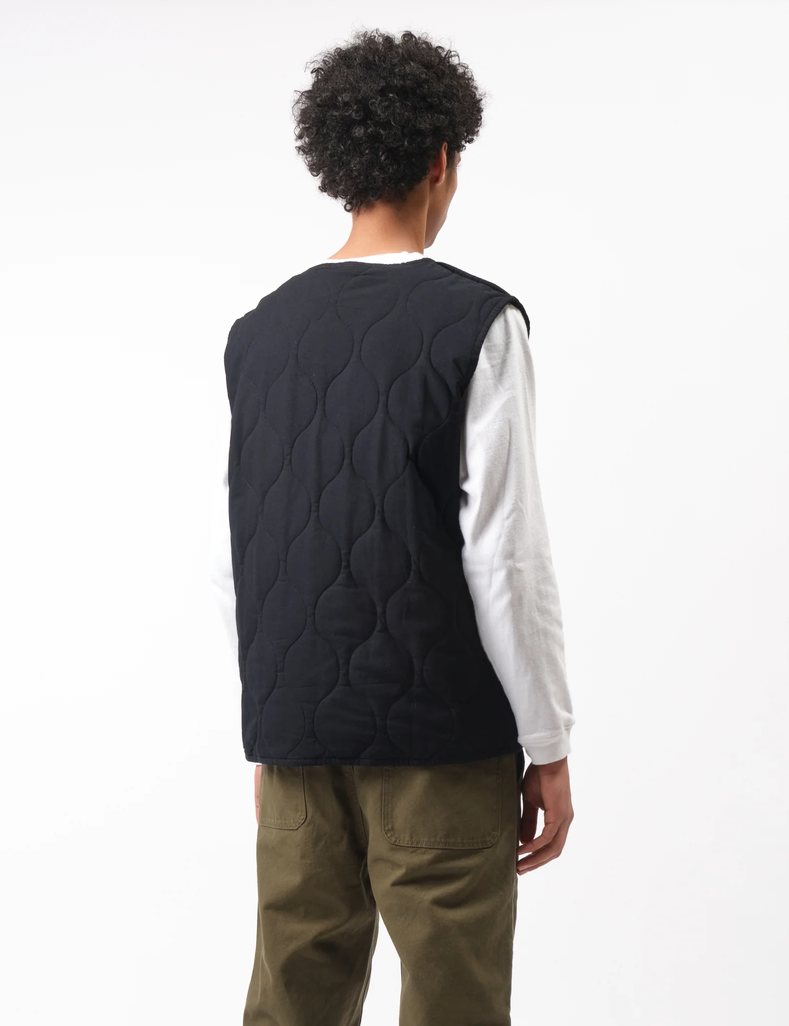 Bhode Quilted Zip Gilet - Black - Image 5