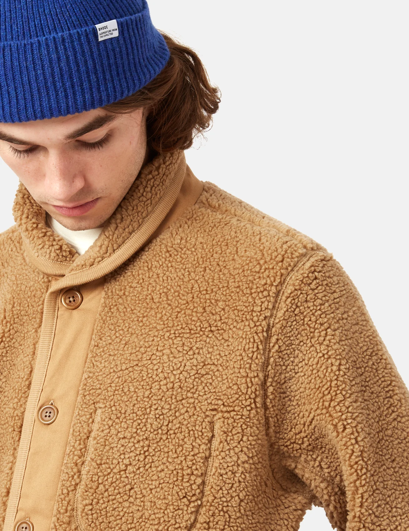 Bhode Shawl Collar Fleece - Camel - Image 2