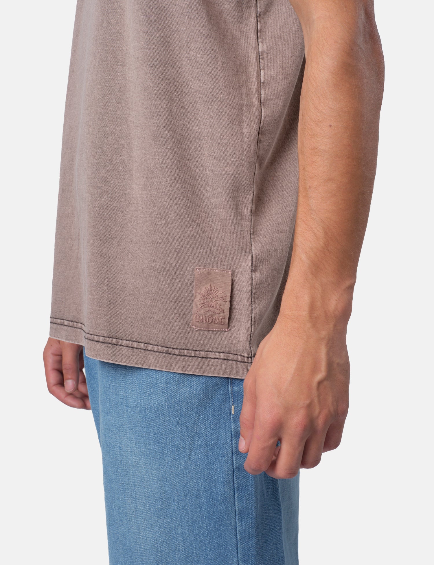 Bhode Tamil Eye Pigment Dyed T-Shirt - Used Grey - Image 2