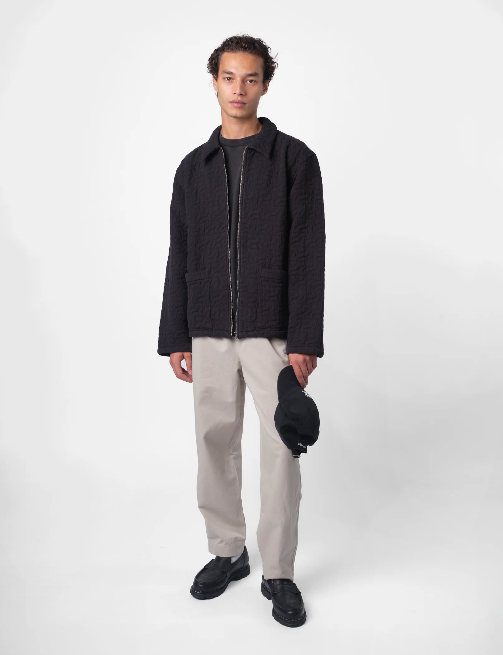 Bhode Textured Zip Jacket - Black - Image 3