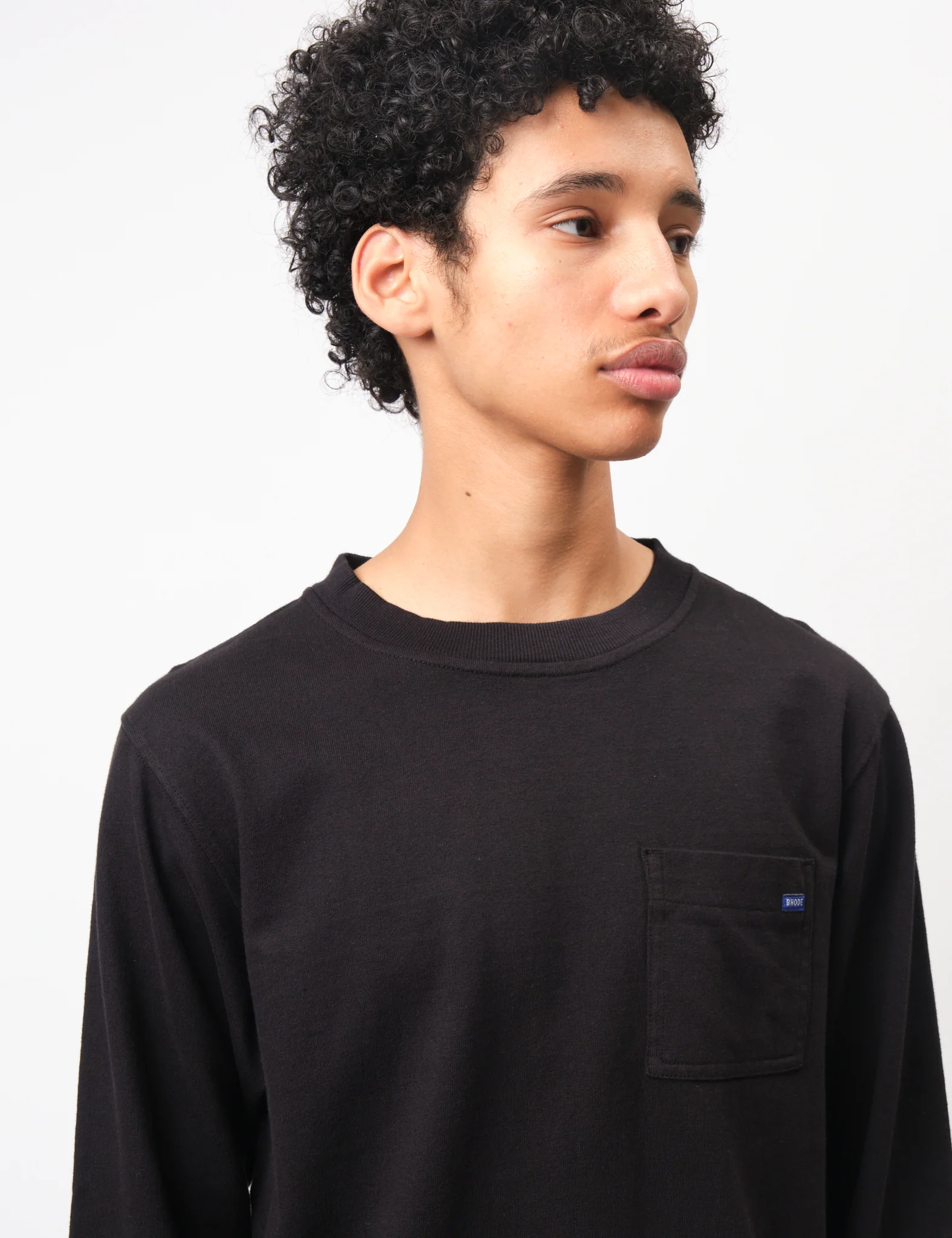 Bhode Turtle Neck Long Sleeve Jersey 300gsm - Black - Image 3