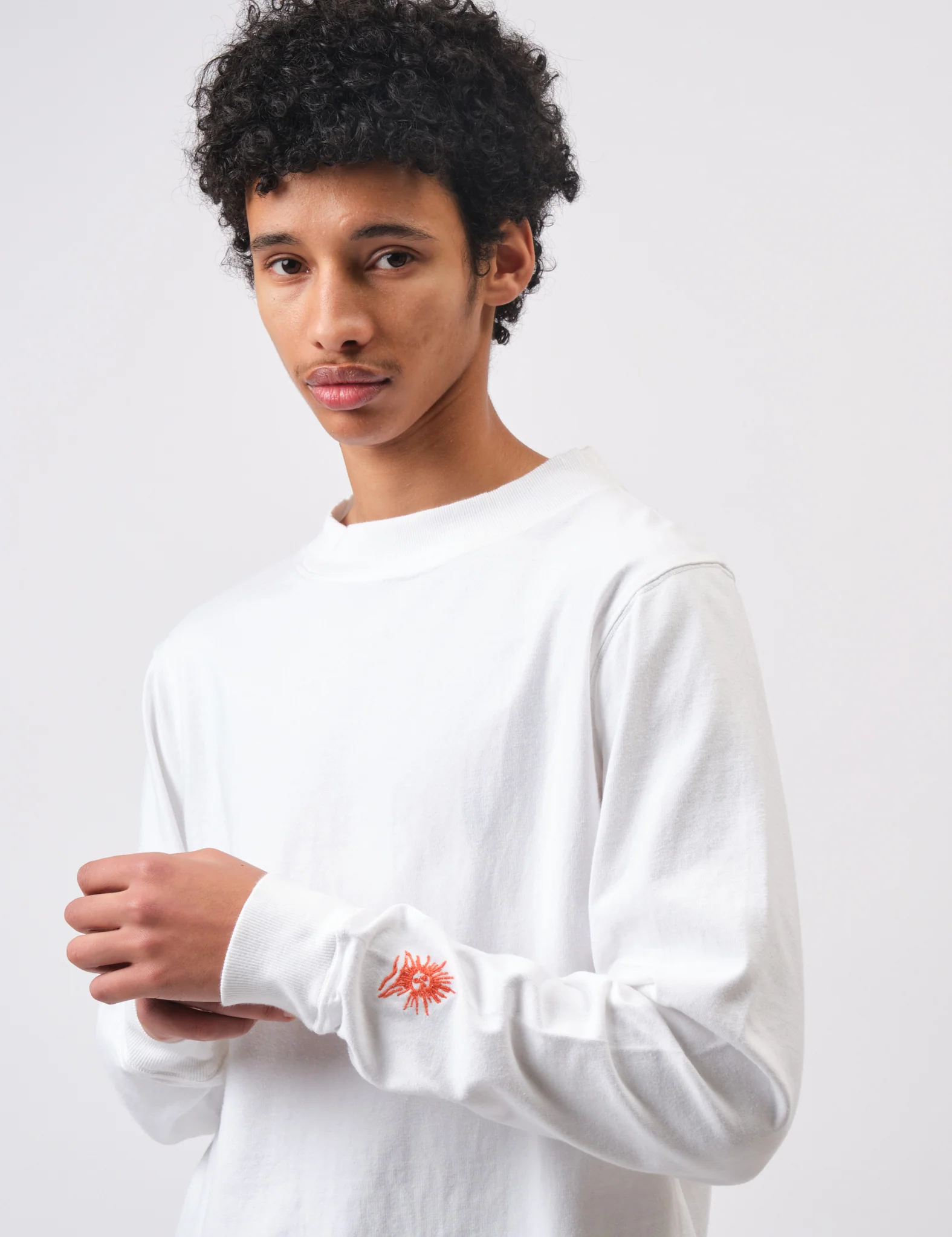 Bhode Turtle Neck Long Sleeve Jersey 300gsm - White - Image 3