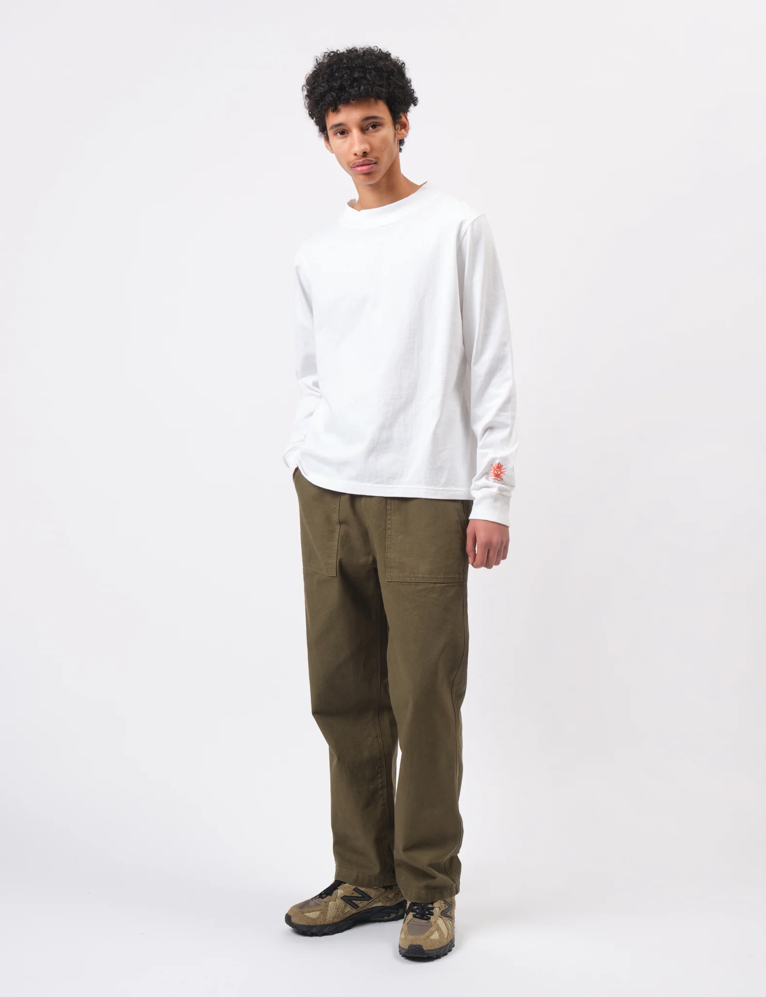 Bhode Turtle Neck Long Sleeve Jersey 300gsm - White - Image 4