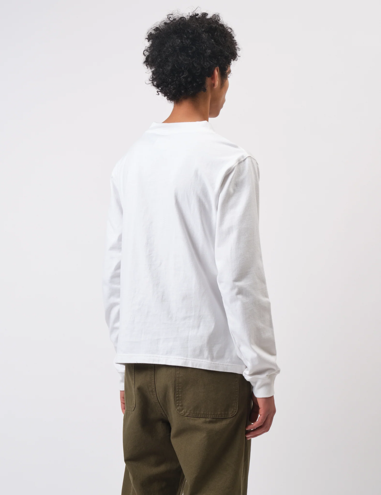 Bhode Turtle Neck Long Sleeve Jersey 300gsm - White - Image 5