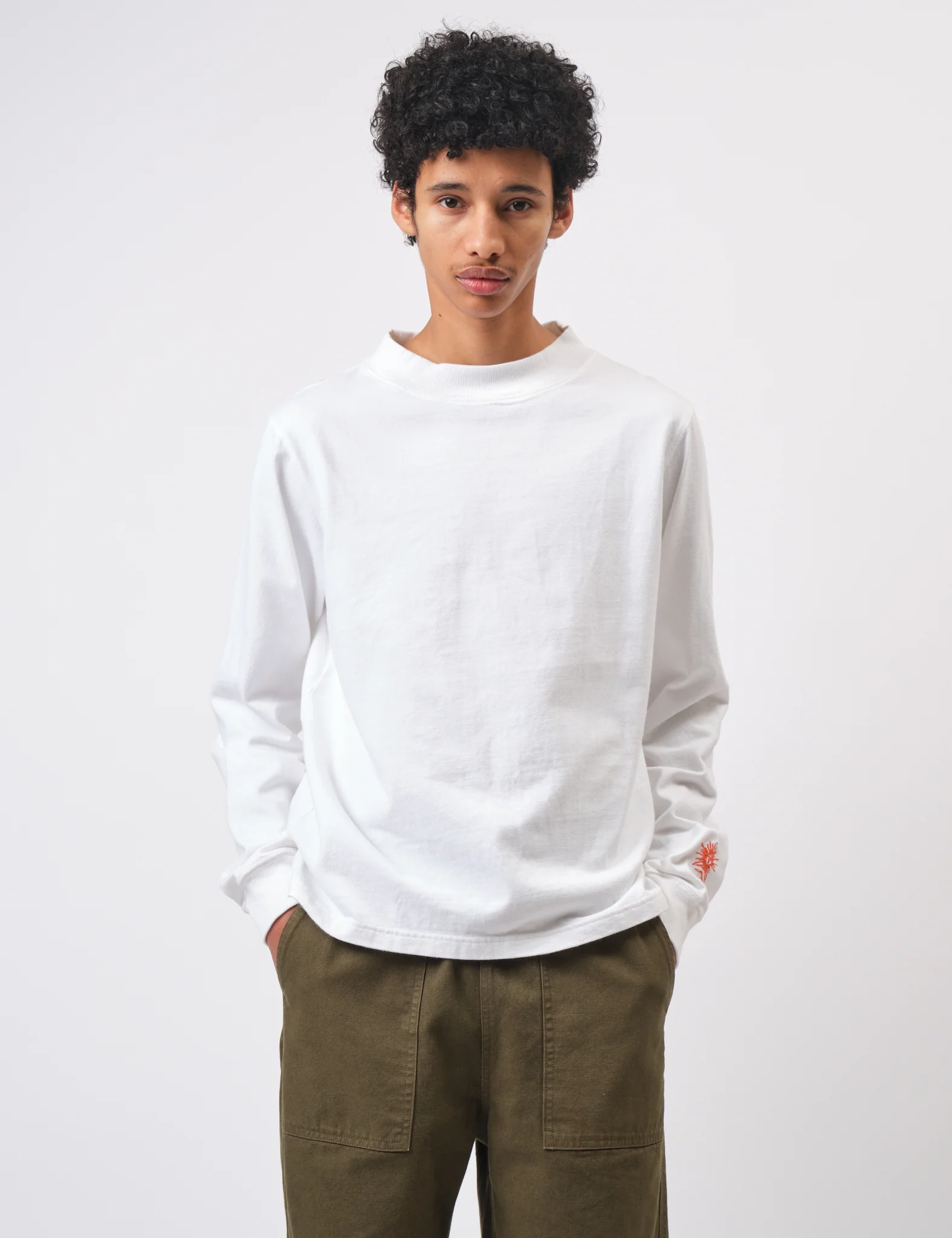 Bhode Turtle Neck Long Sleeve Jersey 300gsm - White - Image 6
