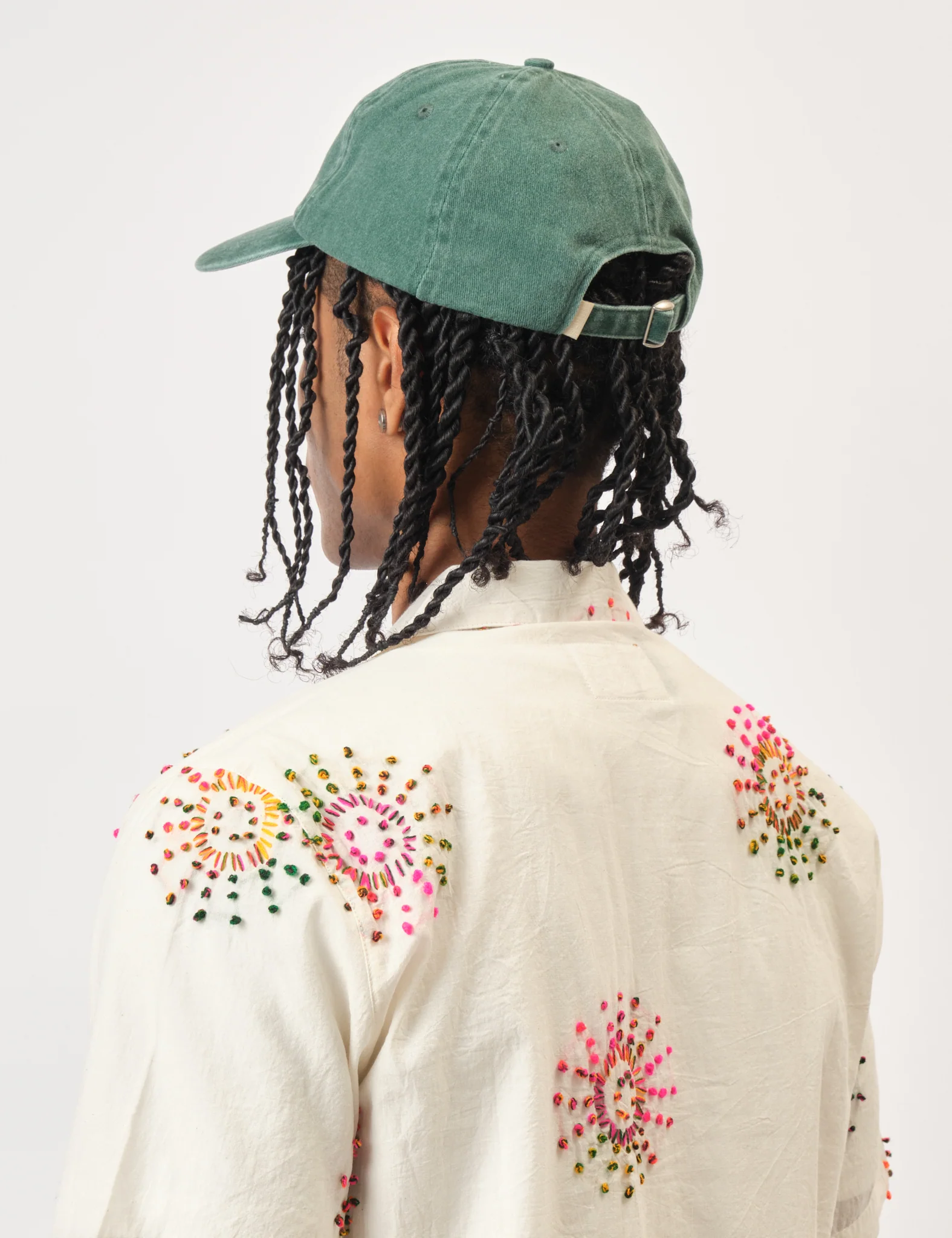 Bhode Washed 6-Panel Cap - Forest Green - Image 3