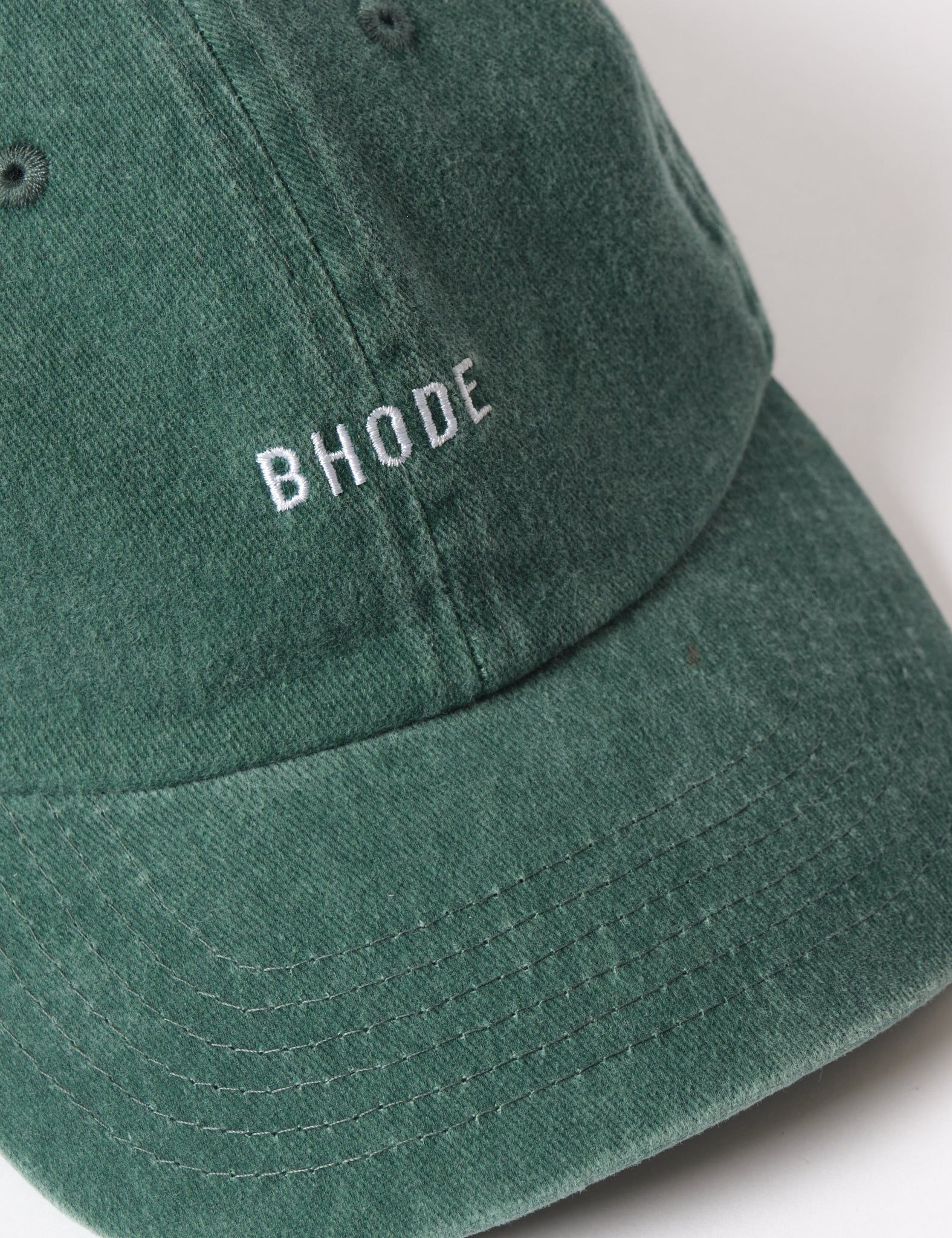 Bhode Washed 6-Panel Cap - Forest Green - Image 4