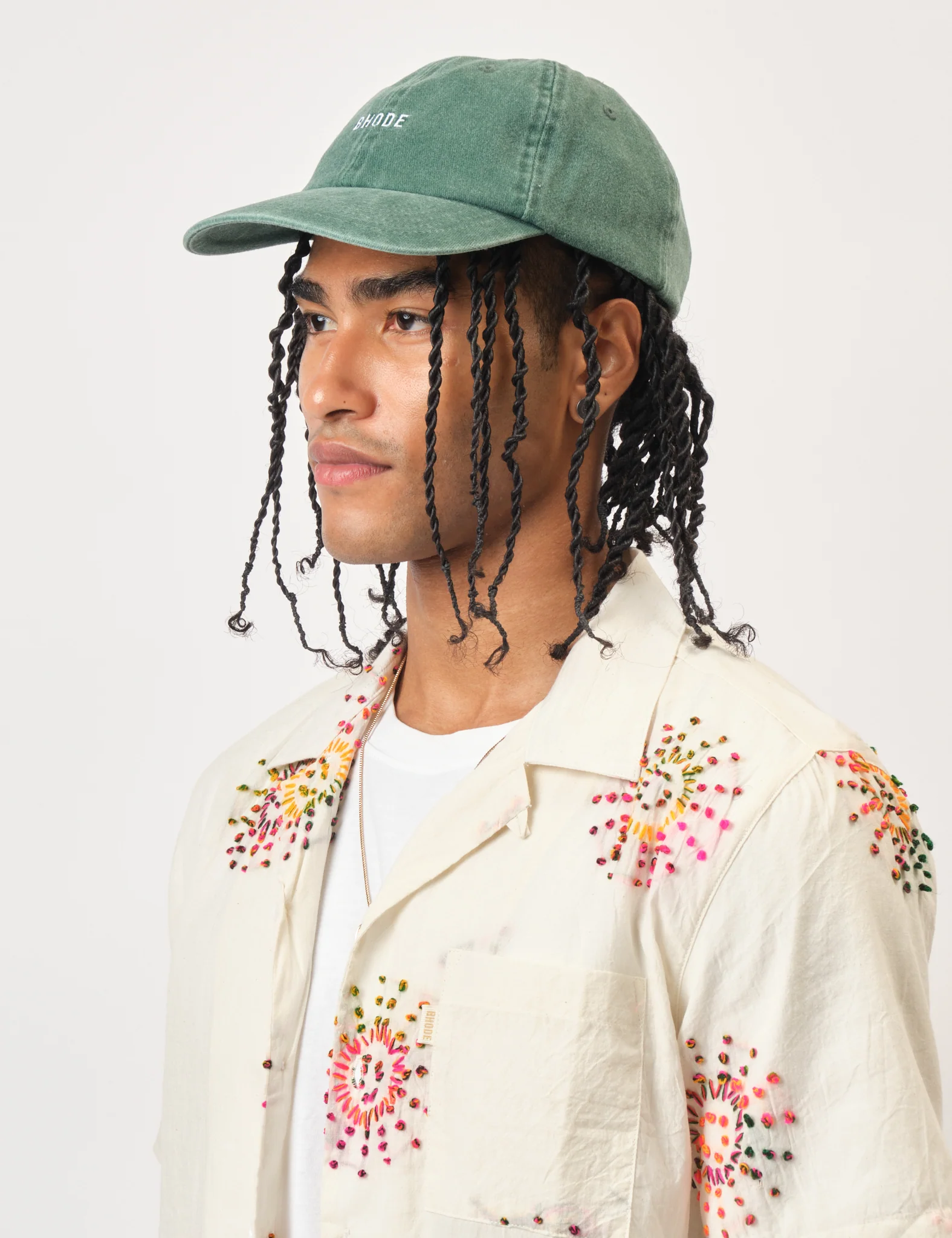 Bhode Washed 6-Panel Cap - Forest Green - Image 6