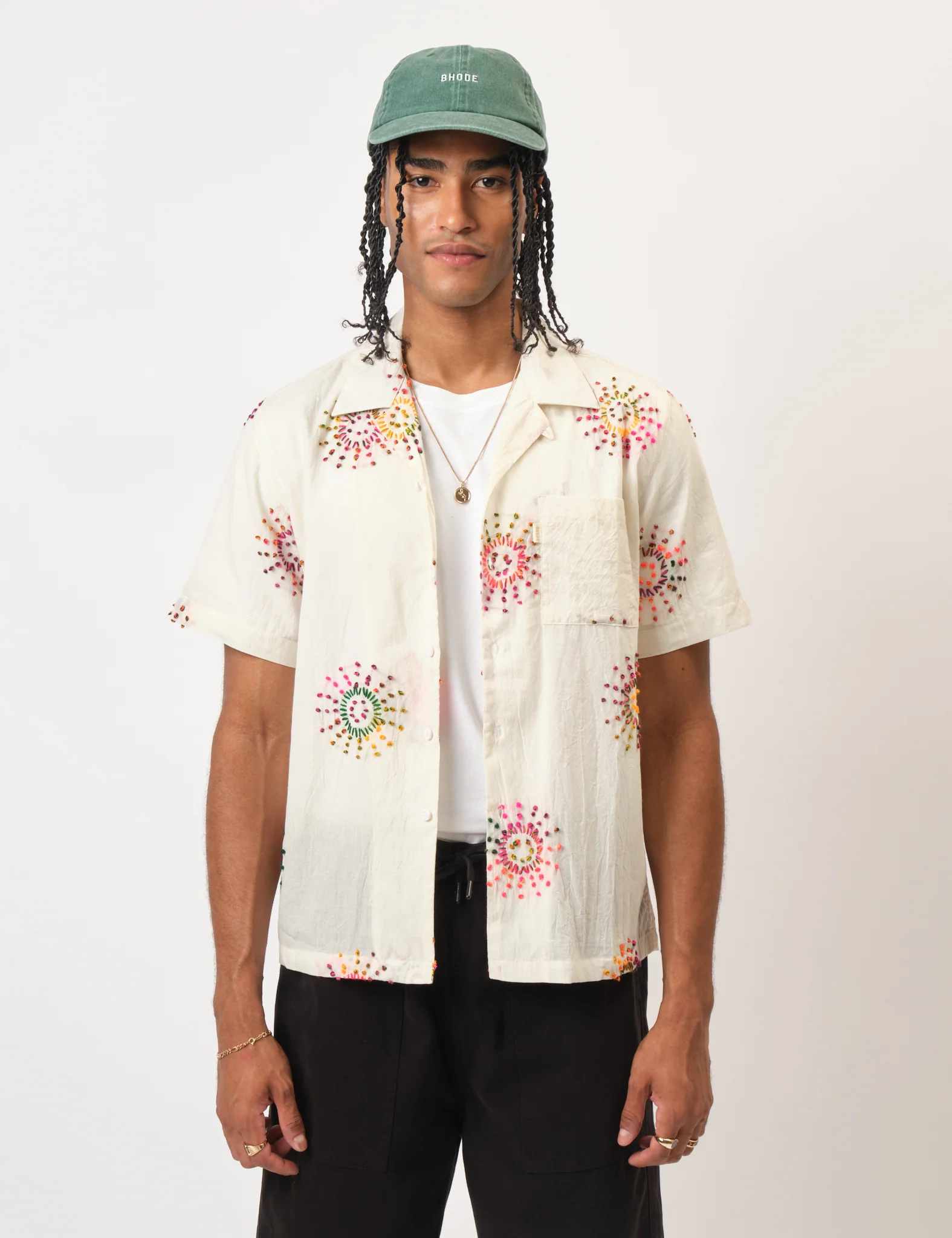 Bhode Washed 6-Panel Cap - Forest Green - Image 7