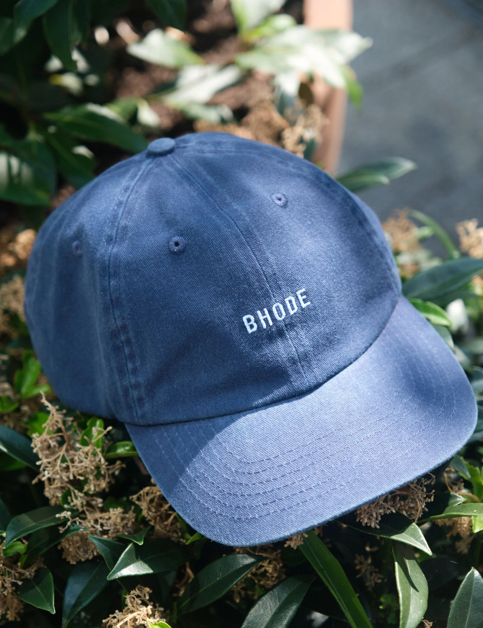 Bhode Washed 6-Panel Cap - Navy Blue - Image 6