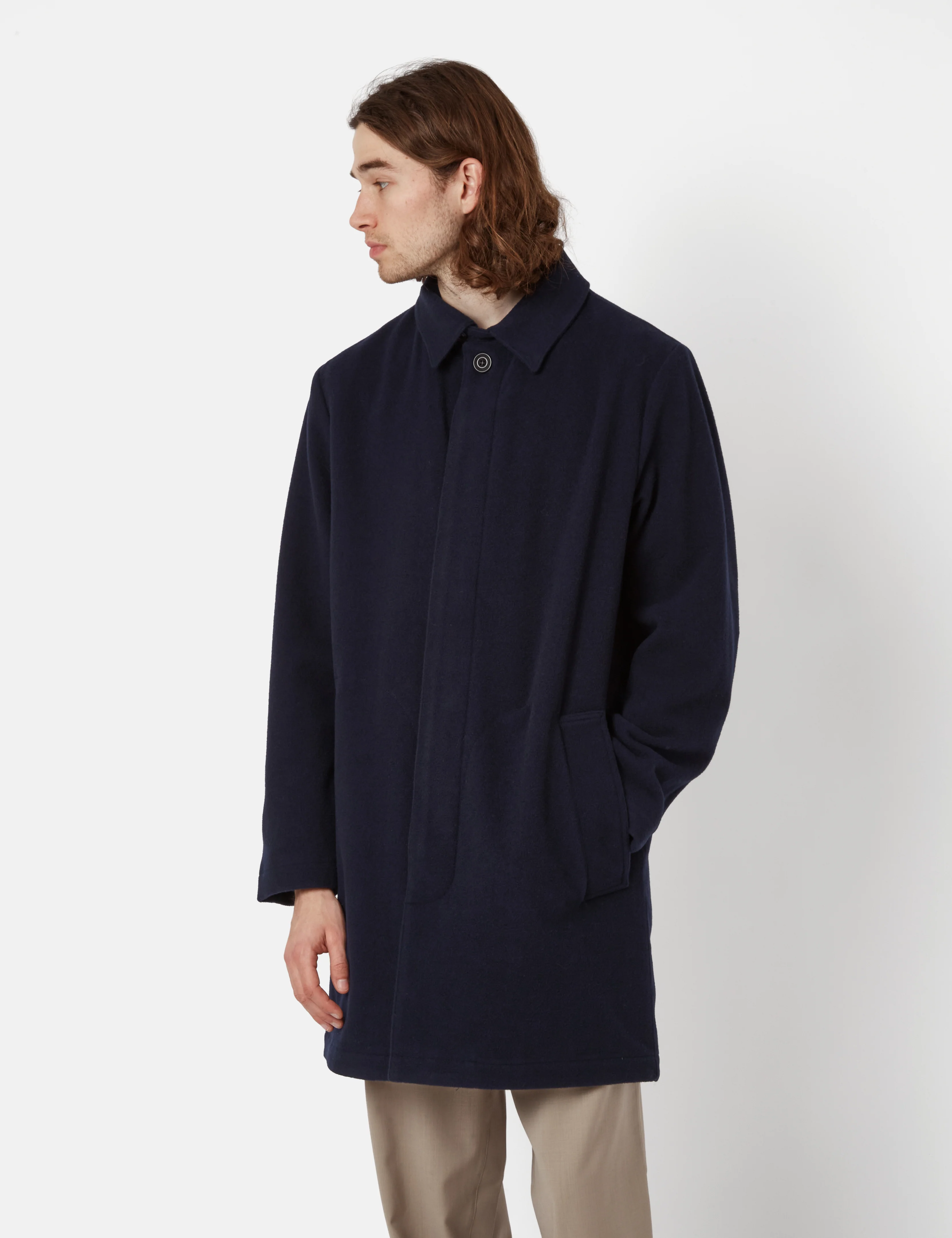 Bhode Wool Mac - Navy Blue - Image 3