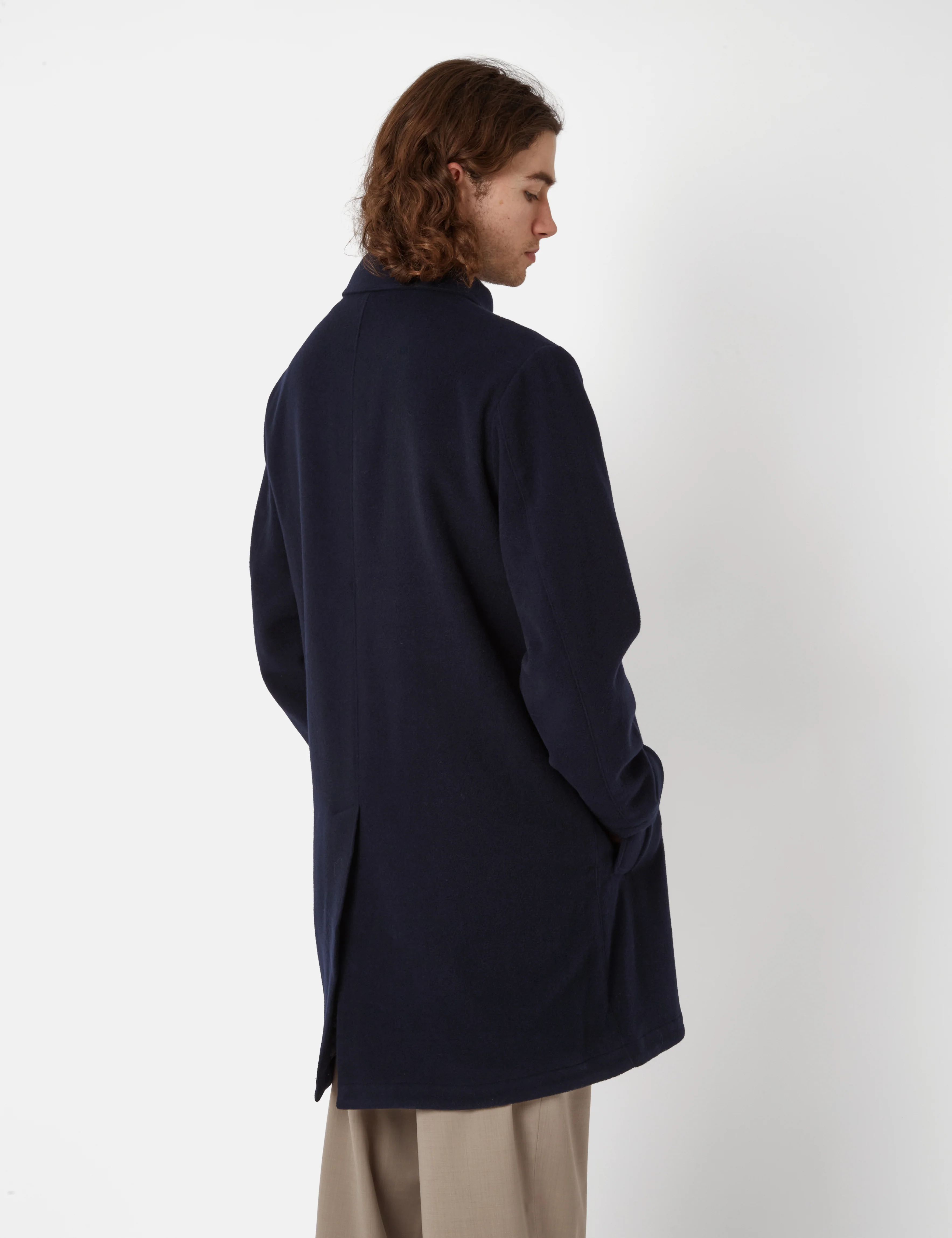 Bhode Wool Mac - Navy Blue - Image 4