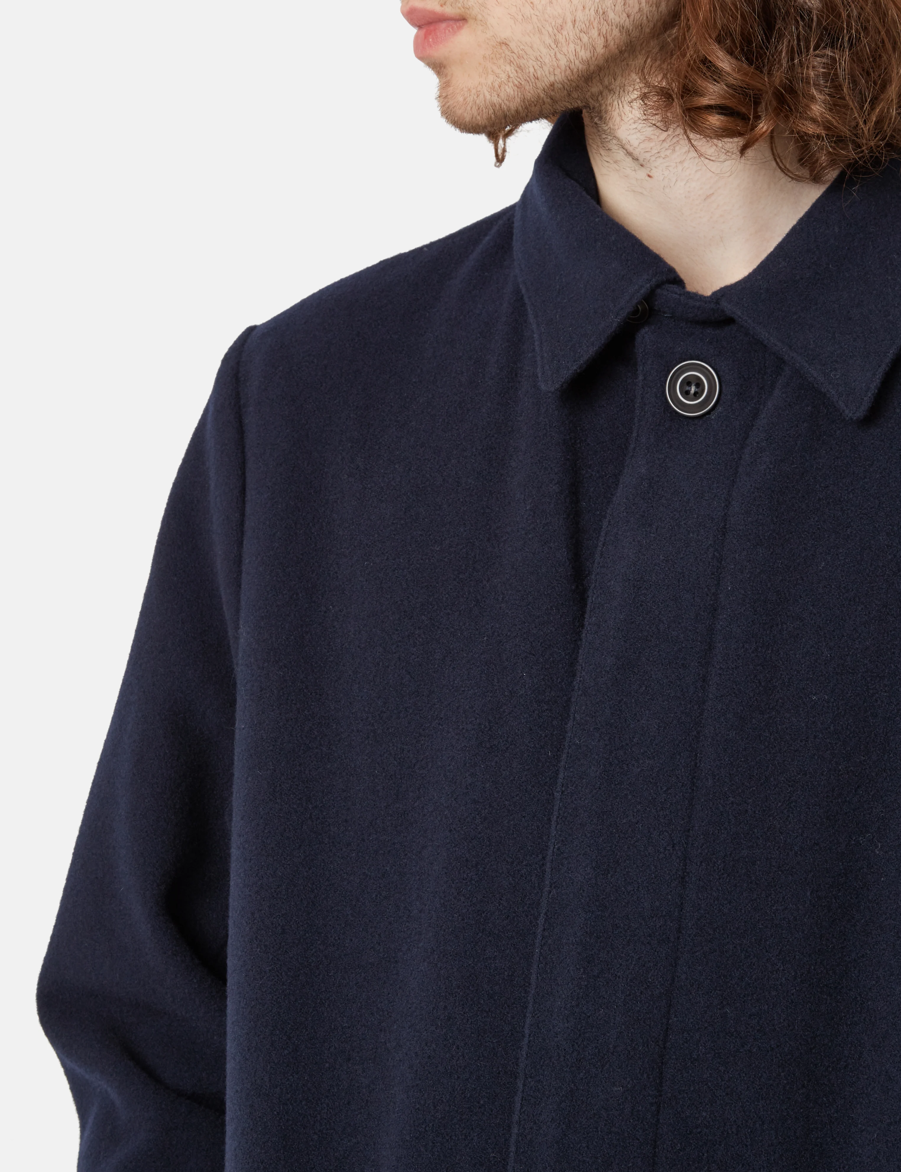 Bhode Wool Mac - Navy Blue - Image 6