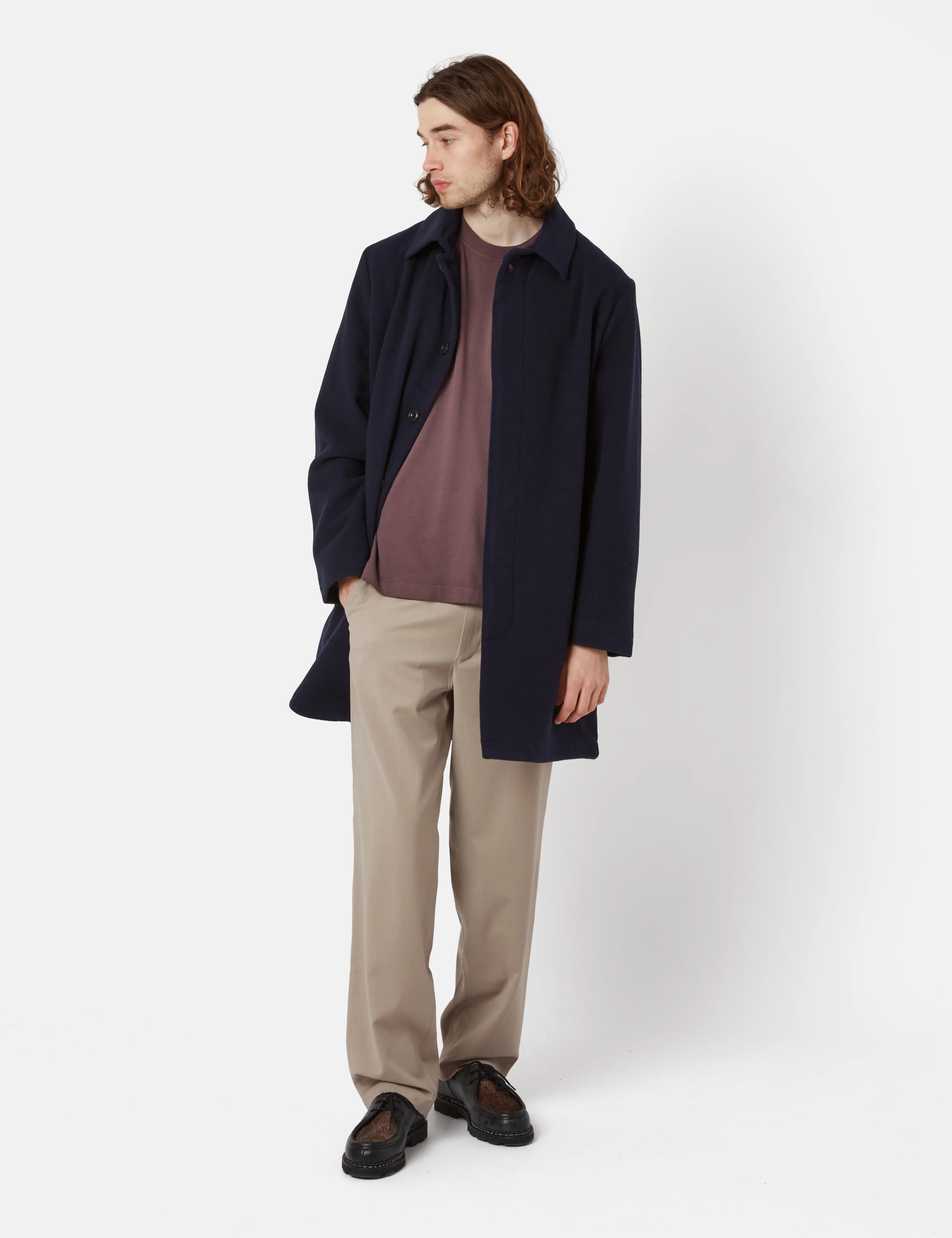 Bhode Wool Mac - Navy Blue - Image 7