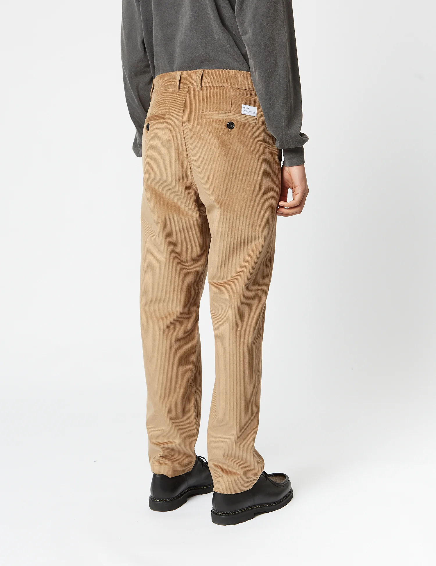 Bhode x Brisbane Cord Pant (Relaxed, Straight) - Fawn Khaki - Image 4