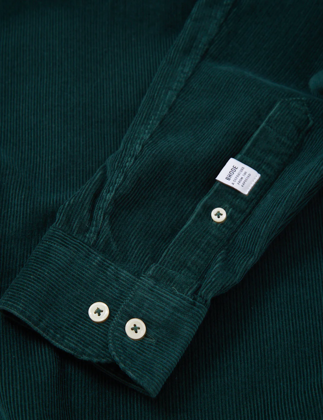 Bhode x Brisbane Moss Shirt (14 Wale Cord) - Bottle Green - Image 6