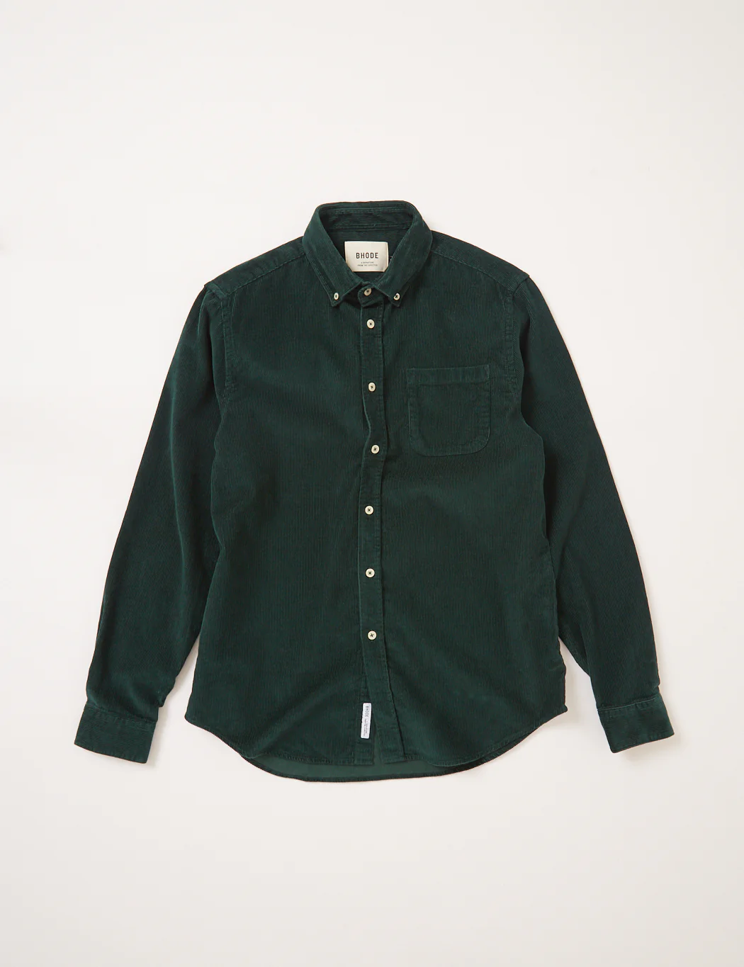 Bhode x Brisbane Moss Shirt (14 Wale Cord) - Bottle Green - Image 8