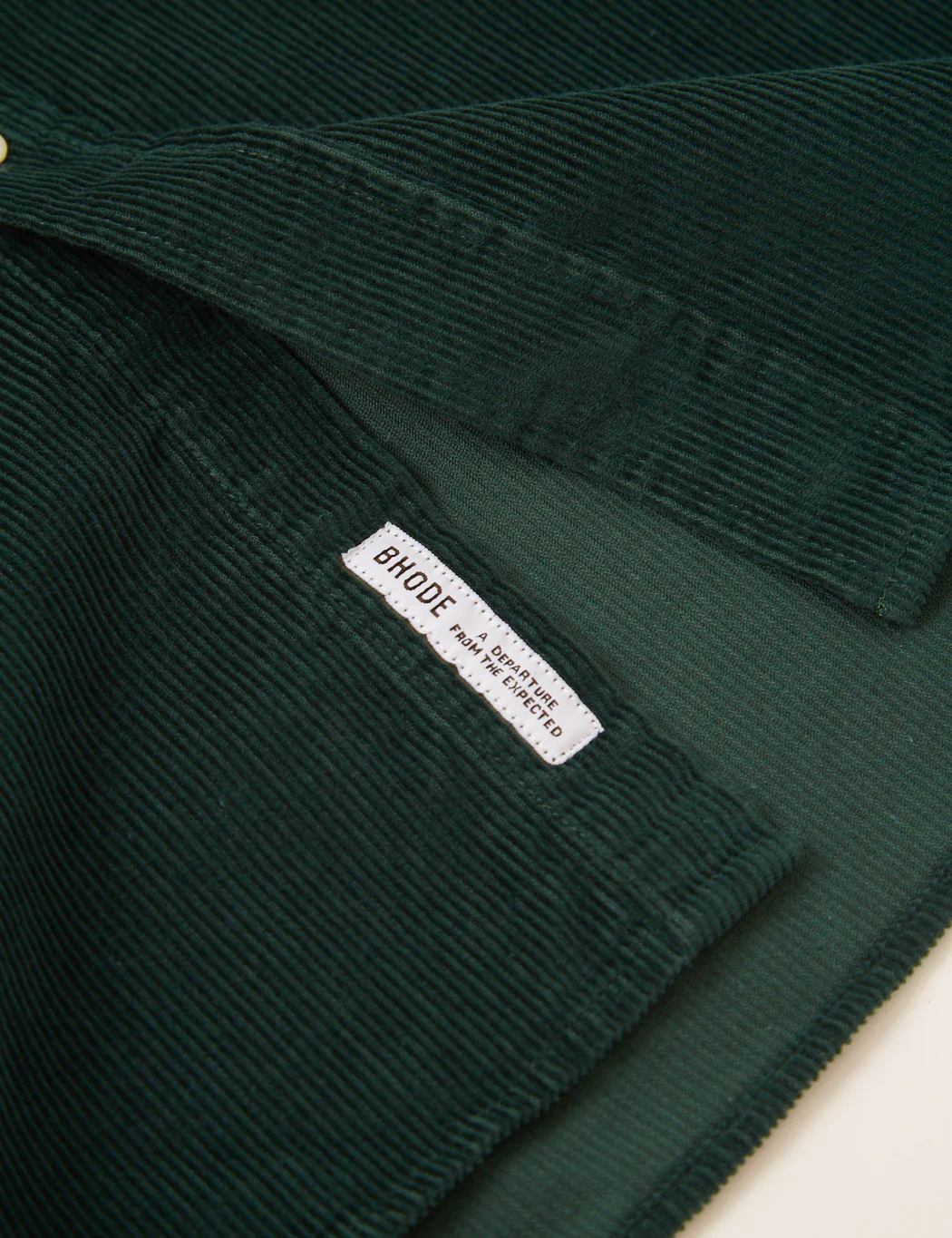 Bhode x Brisbane Moss Shirt (14 Wale Cord) - Bottle Green - Image 9