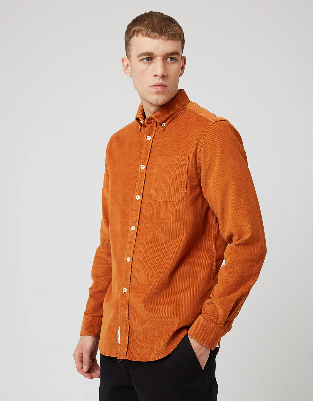 Bhode x Brisbane Moss Shirt (14 Wale Cord) - Harvest Gold - Image 6