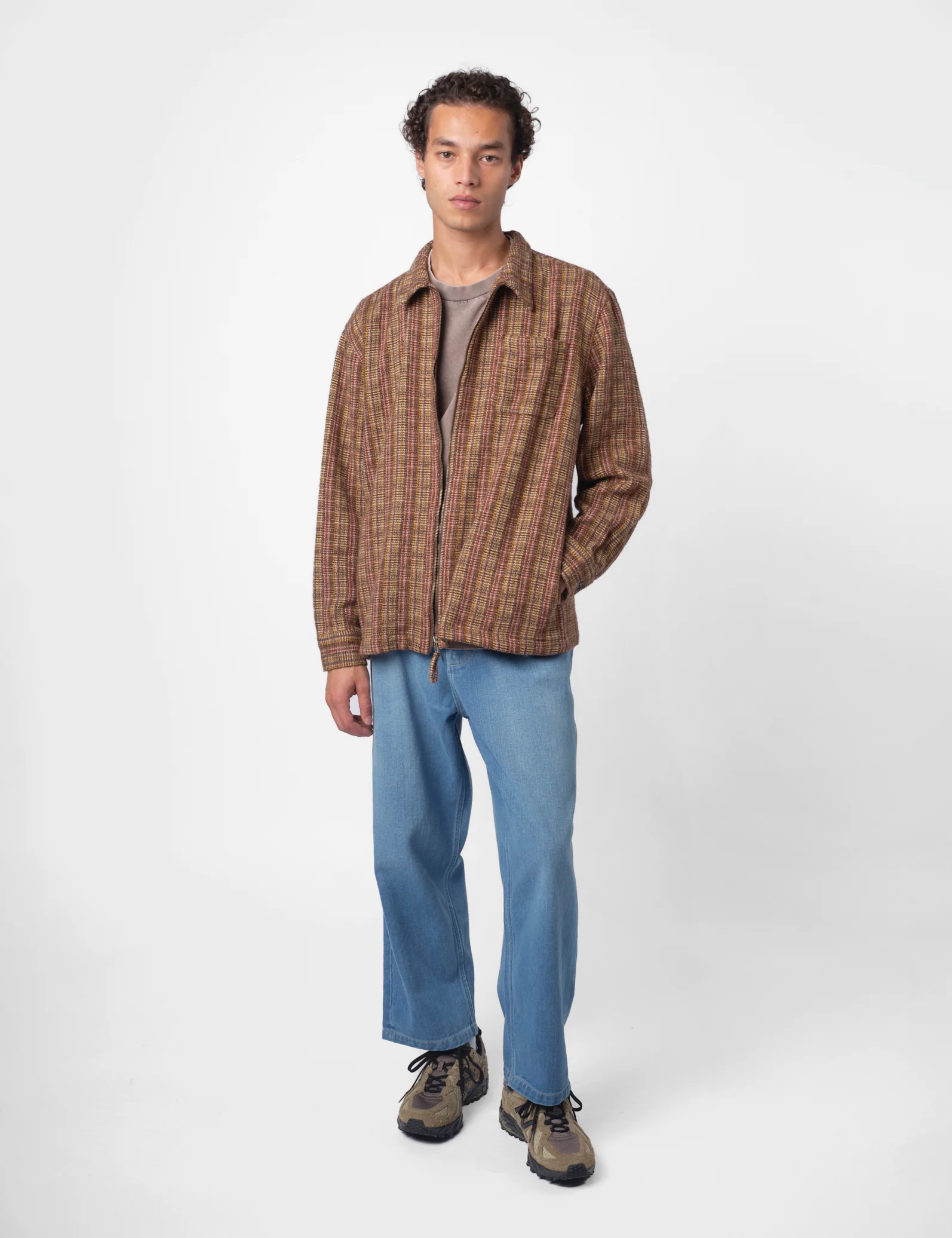 Bhode Zip Shirt (Slubby) - Brown - Image 3