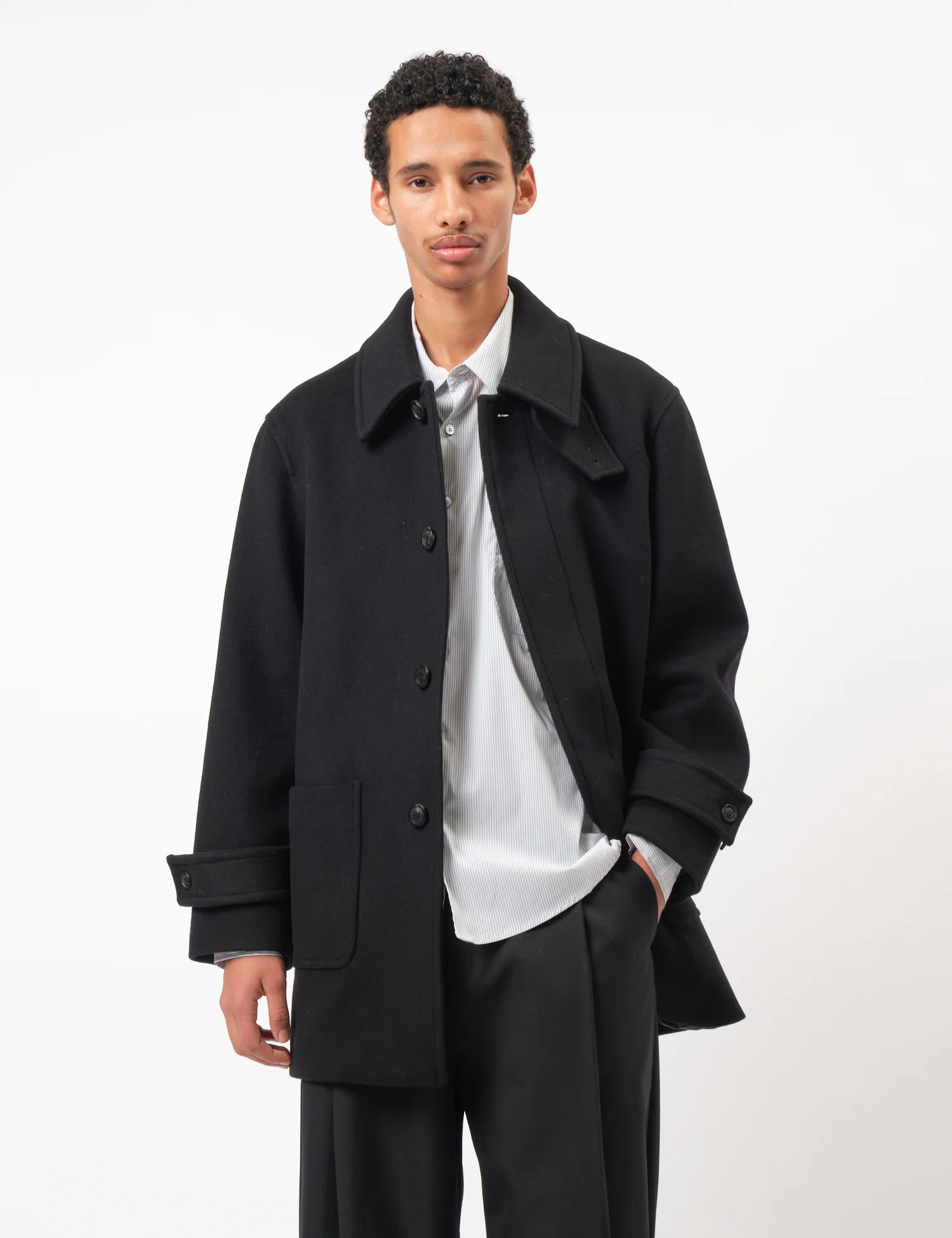 Coor Belandi Half Coat (Cashmere-Blend) - Black - Image 4