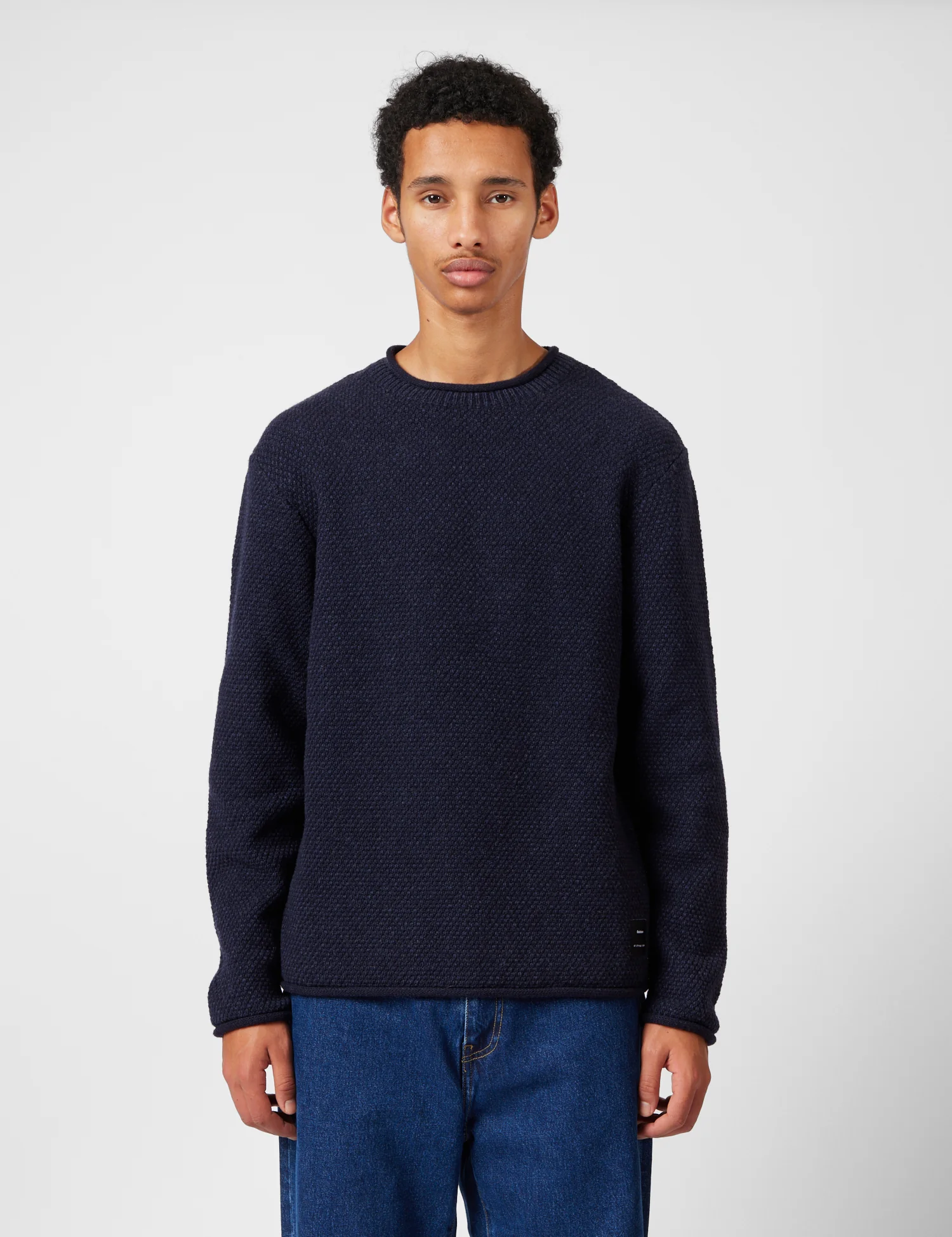 Finisterre Barents Jumper (Wool Mix) - Indigo Blue
