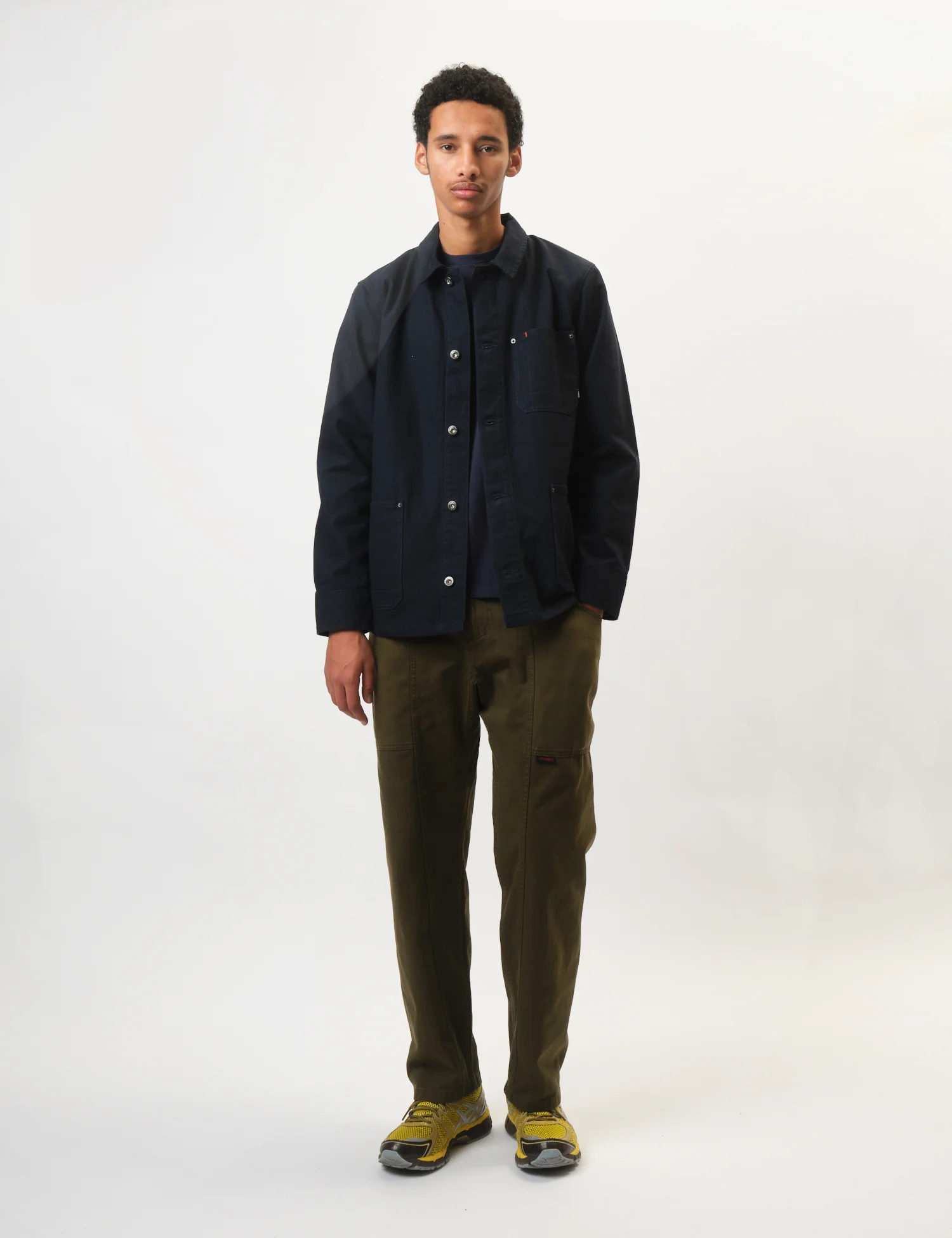 Finisterre Basset Flannel Lined Jacket - Navy Blue - Image 3