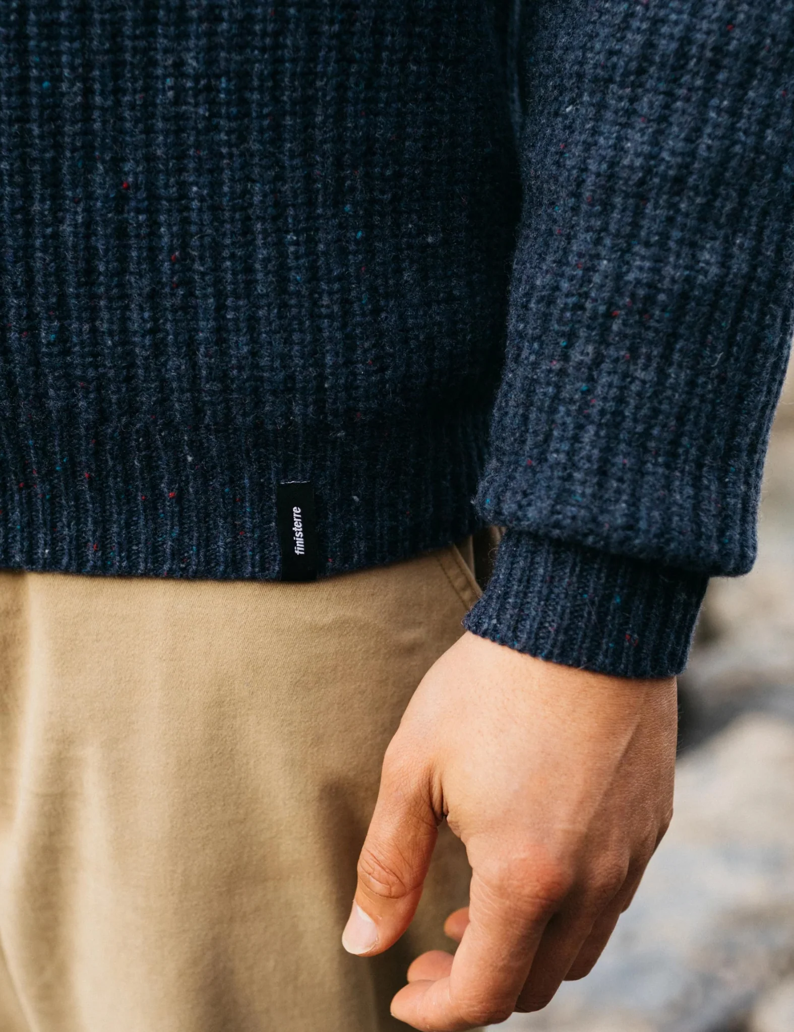 Finisterre Mora Jumper (Wool Mix) - Navy Blue - Image 5