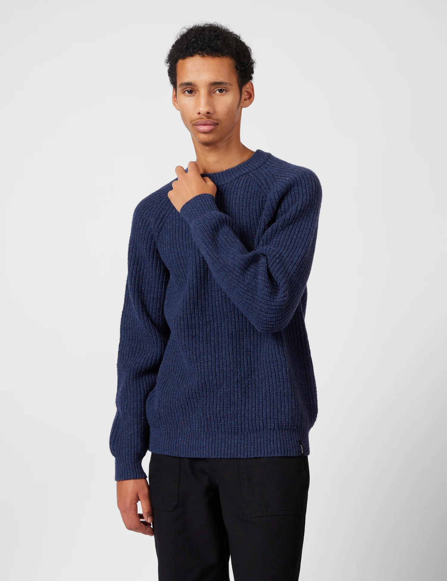 Finisterre Mora Jumper (Wool Mix) - Navy Blue - Image 6