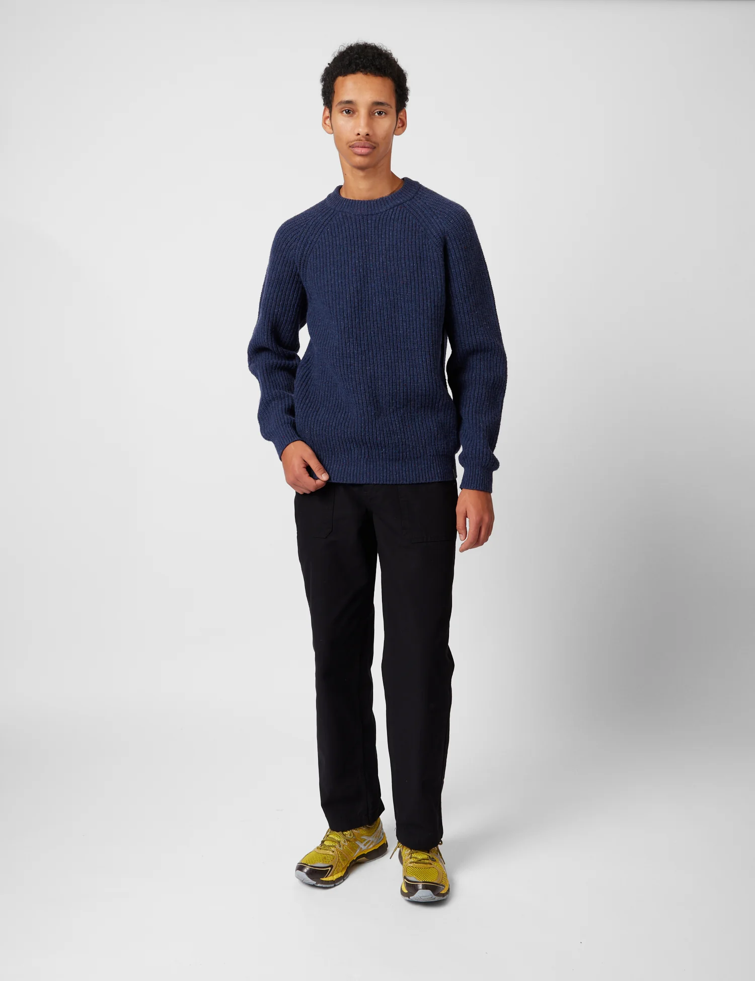 Finisterre Mora Jumper (Wool Mix) - Navy Blue - Image 7