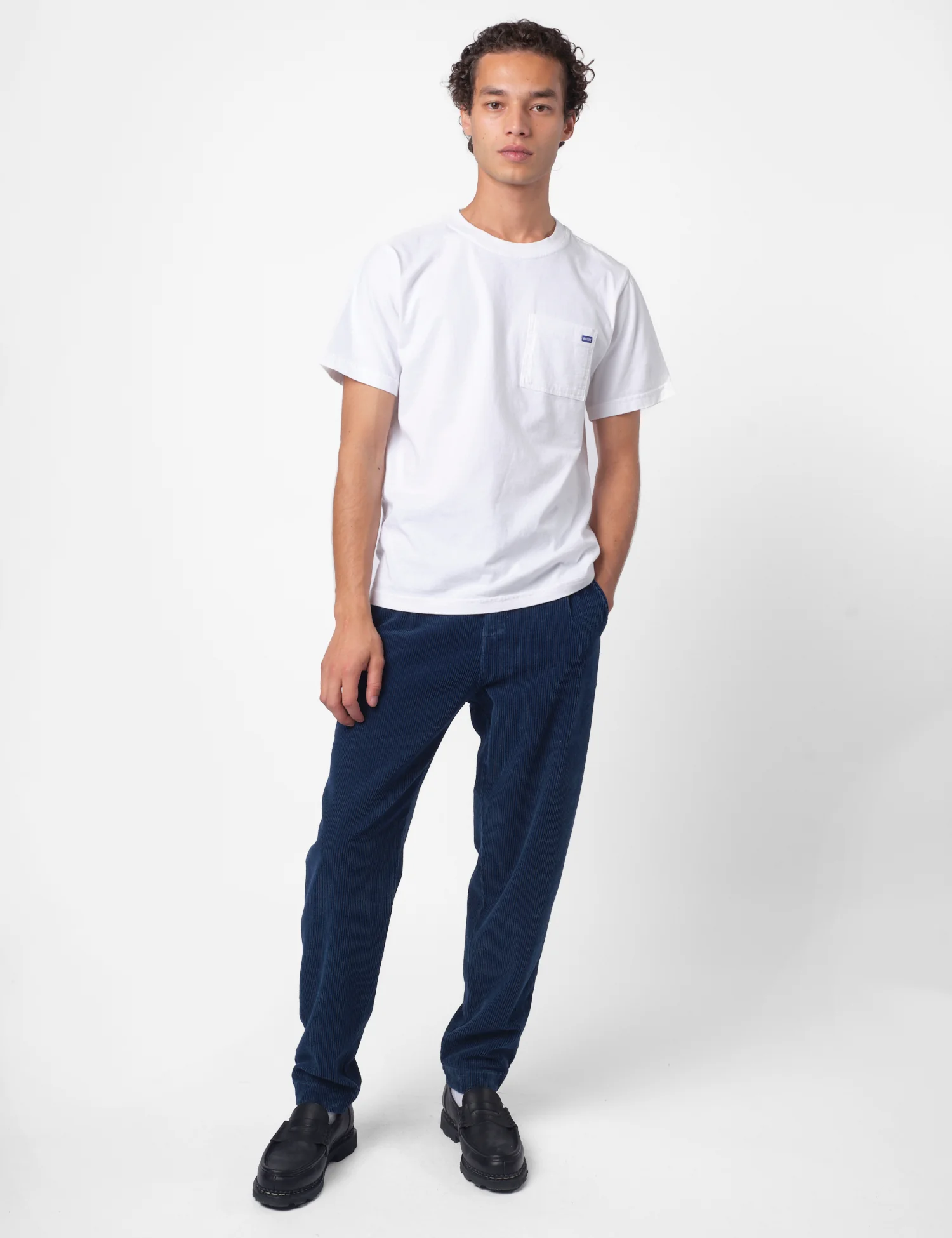 Folk Assembly Corduroy Pant - Washed Indigo Blue - Image 2