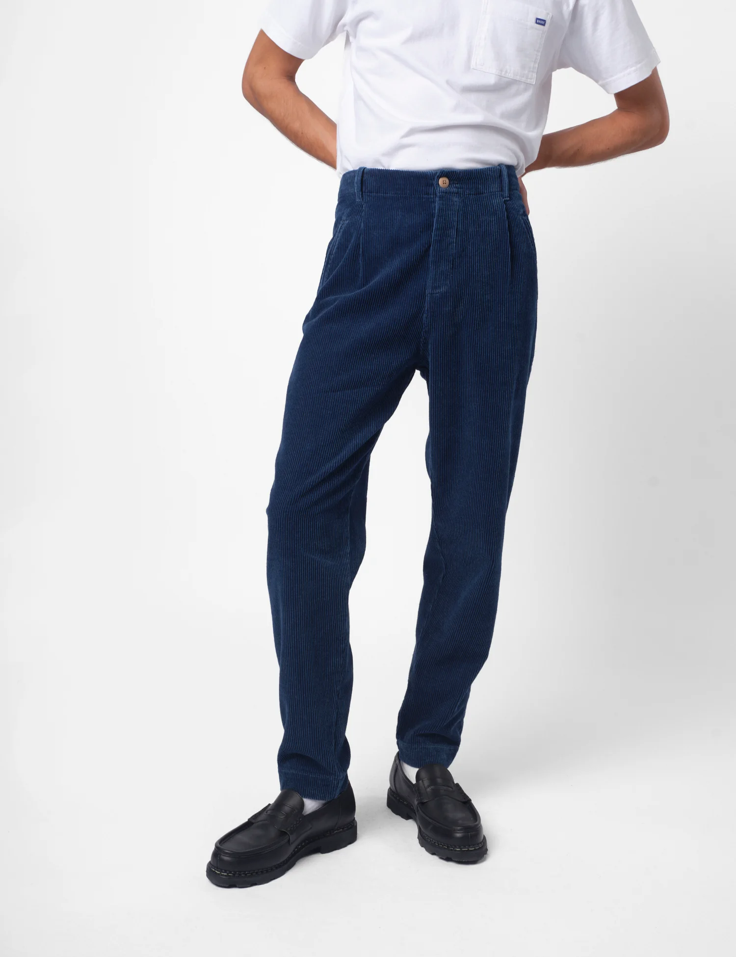 Folk Assembly Corduroy Pant - Washed Indigo Blue - Image 4