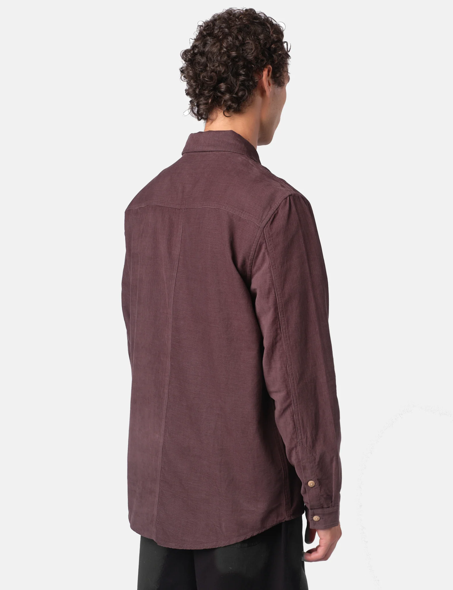 Folk Direction Baby Cord Shirt - Black Grape - Image 4